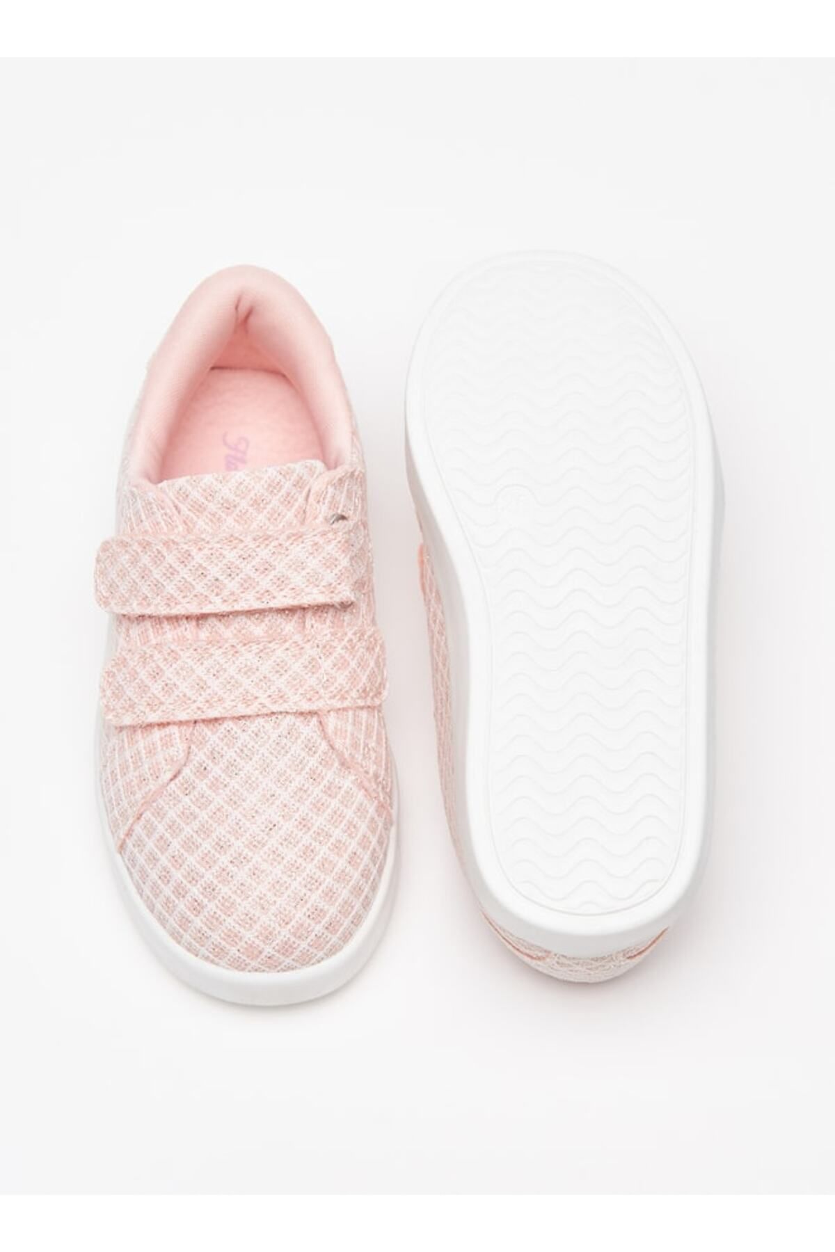 Flora Bella by Shoexpress-Textured Sneakers with Hook and Loop Closure 4