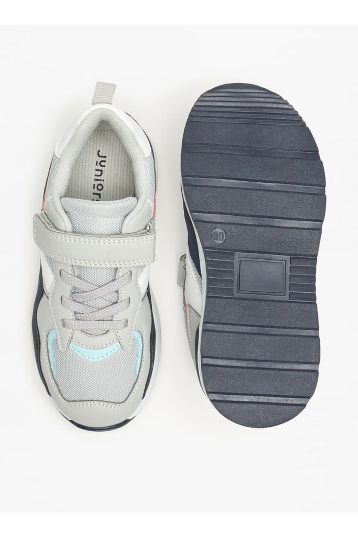 Juniors-Colourblock Sneakers with Hook and Loop Closure 5