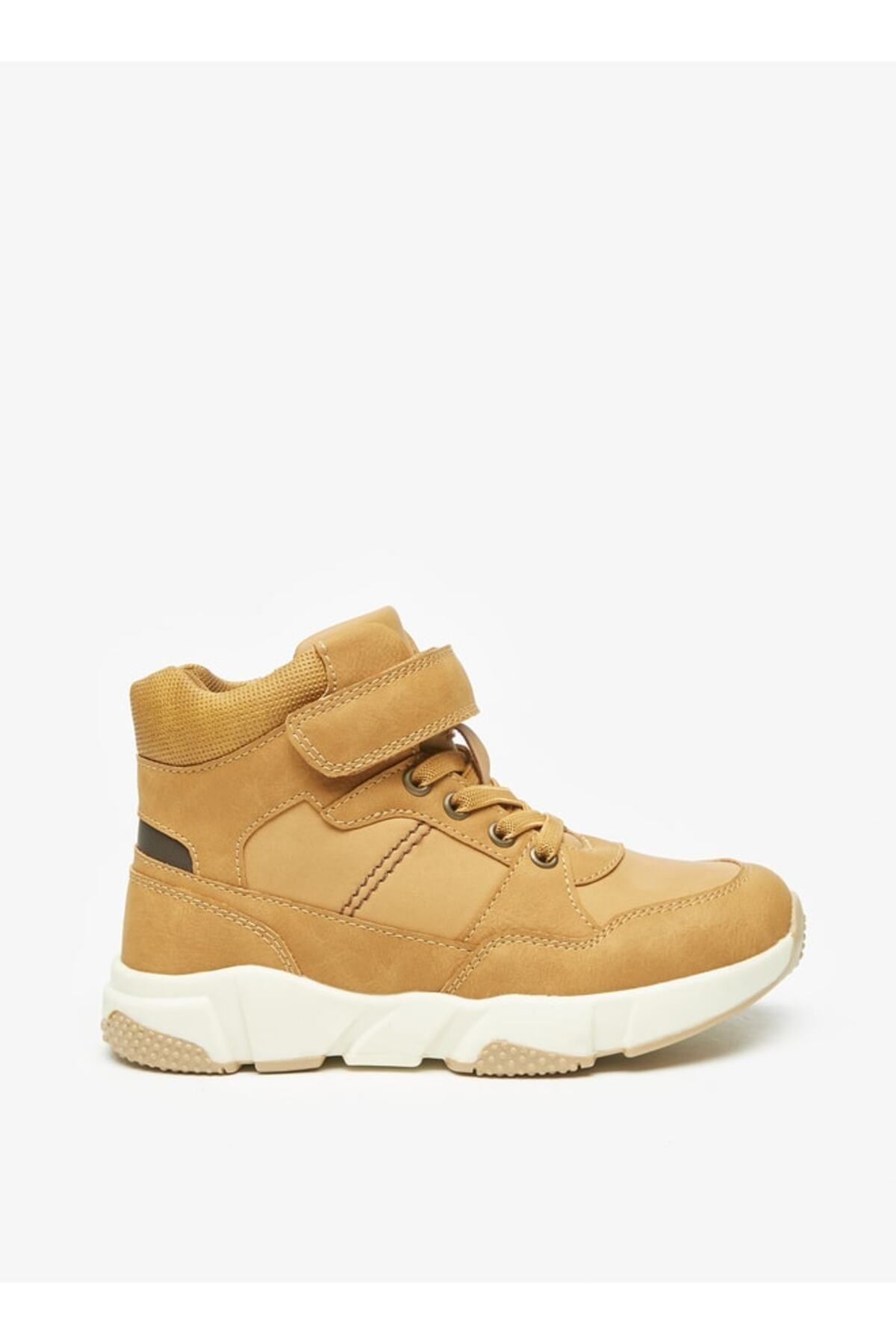 LBL by Shoexpress-Textured Ankle Boots with Hook and Loop Closure 3