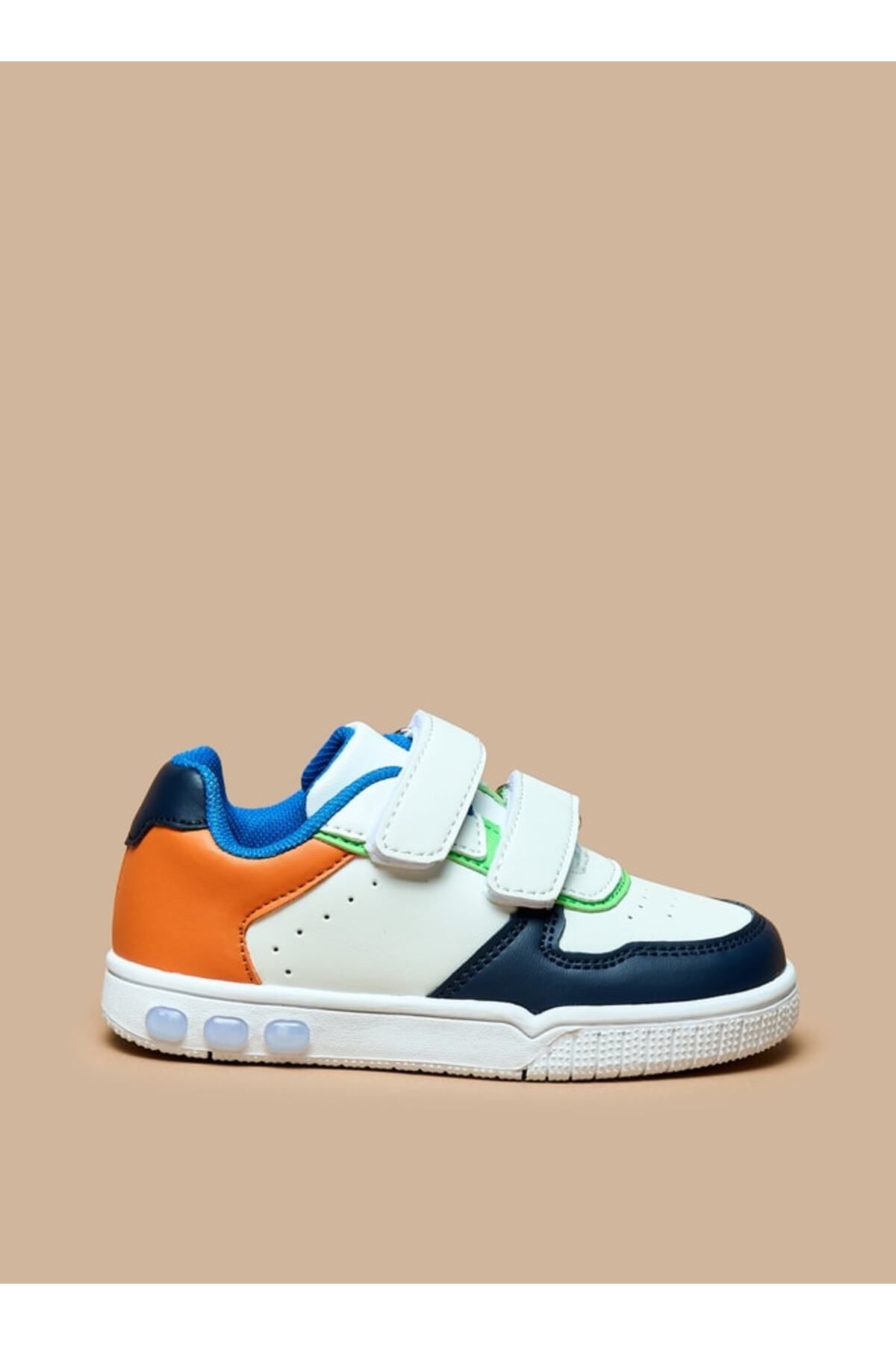 LBL by Shoexpress-Panelled Sneakers with Hook and Loop Closure 4