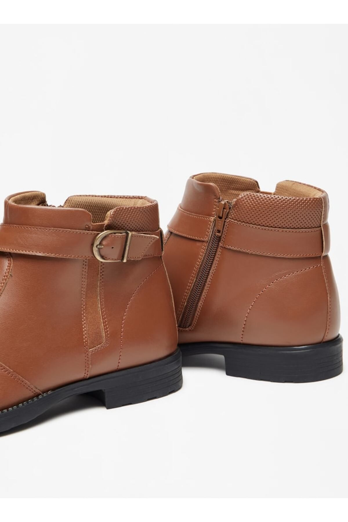 LBL by Shoexpress-Solid Chukka Boots with Zip Closure 5