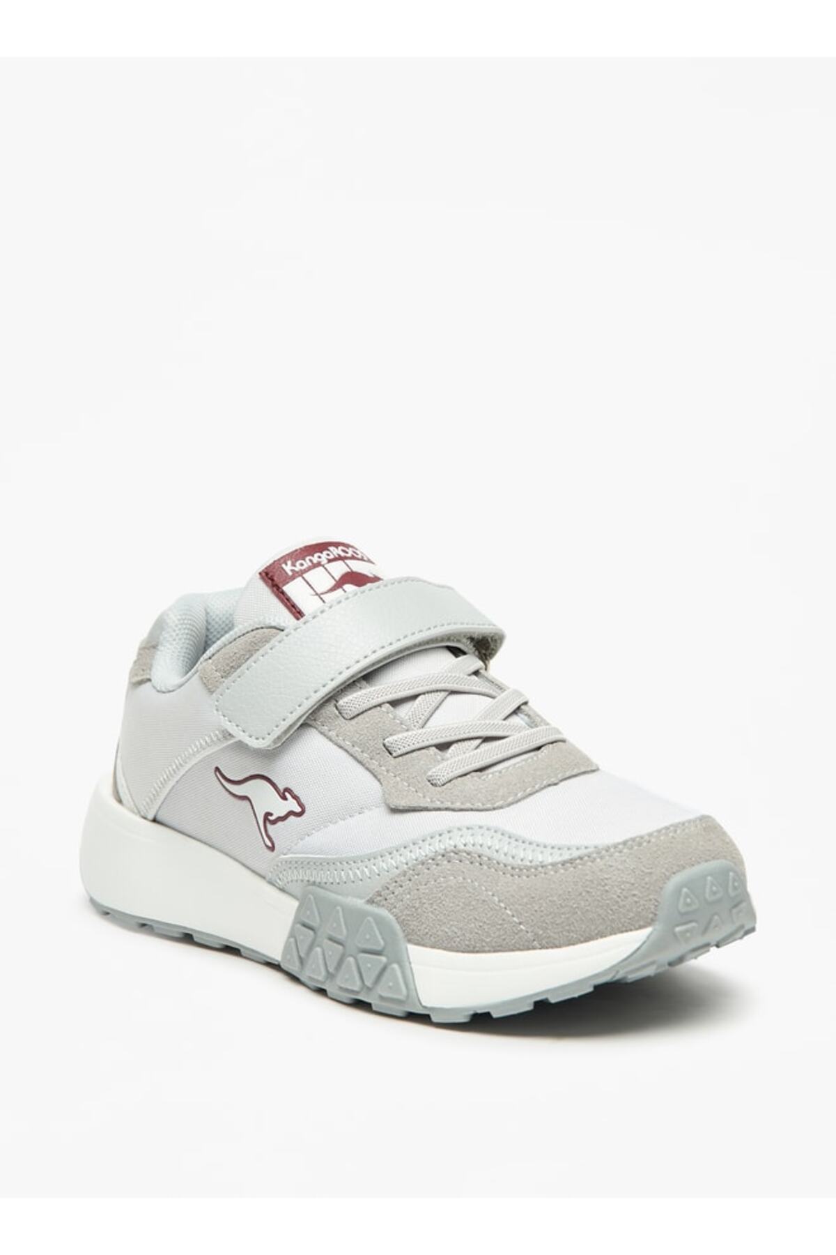 Kangaroos Boys' Logo Embossed Walking Shoes with Hook and Loop Closure
