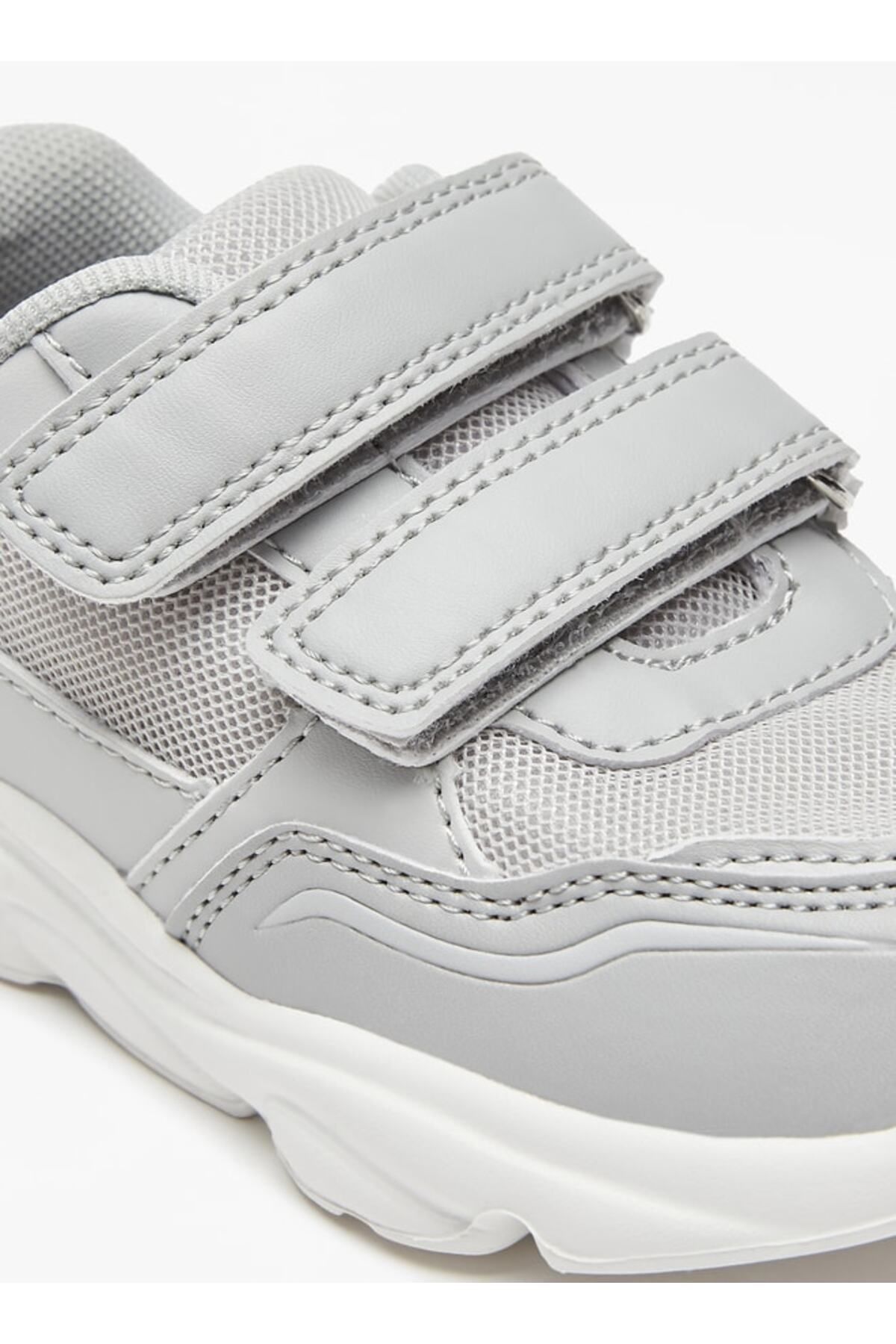 LBL by Shoexpress-Mesh Textured Sneakers with Hook and Loop Closure 5
