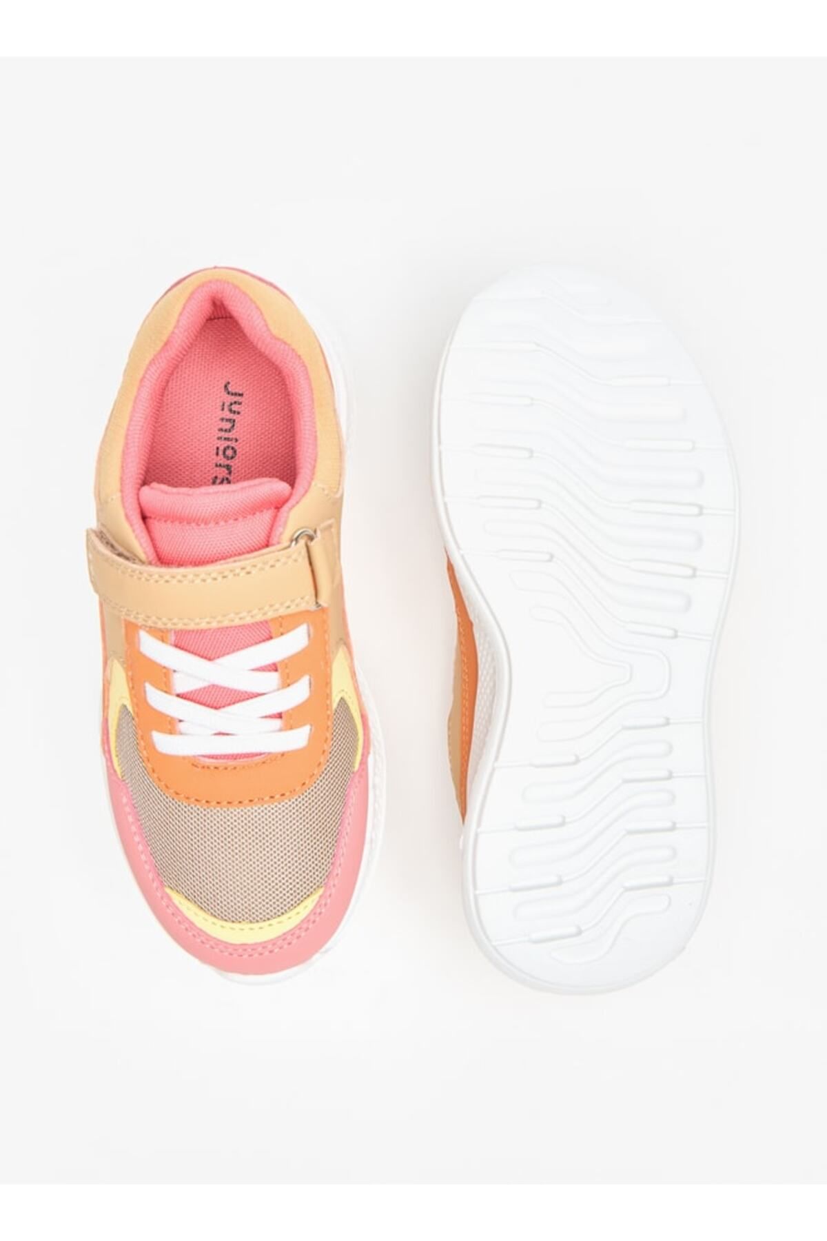 Juniors-Colourblock Sneakers with Hook and Loop Closure 4
