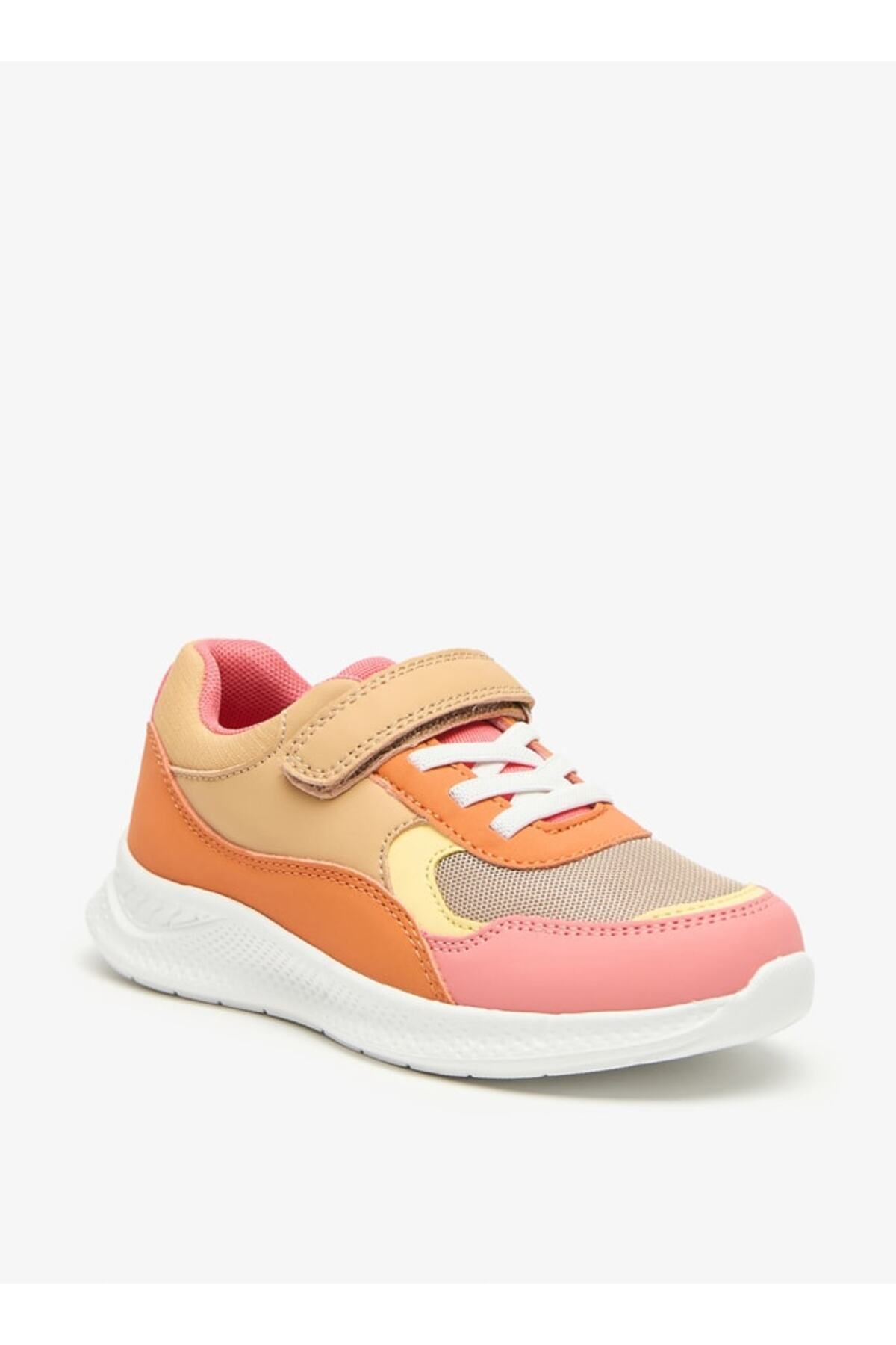 Juniors-Colourblock Sneakers with Hook and Loop Closure 1
