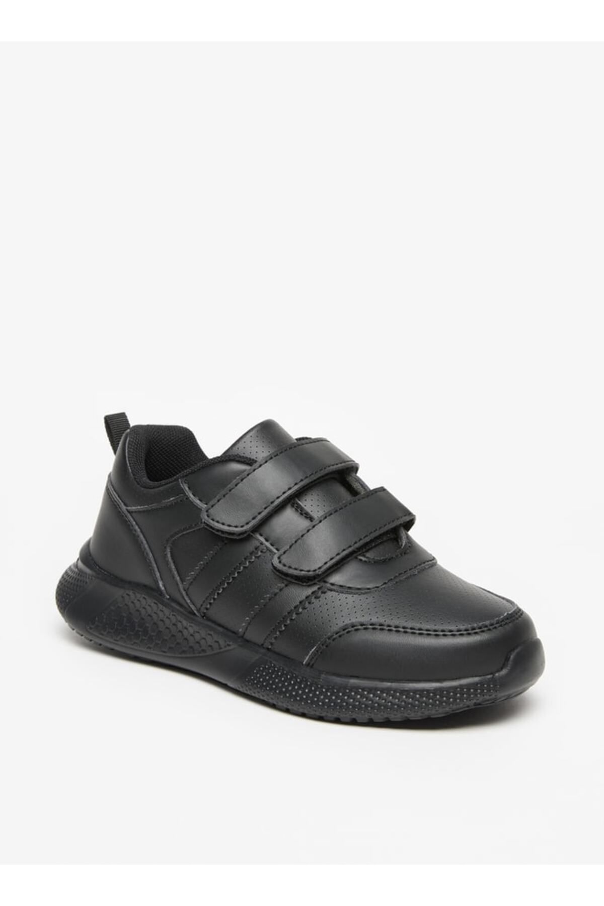 LBL by Shoexpress-Solid School Shoes with Hook and Loop Closure 1
