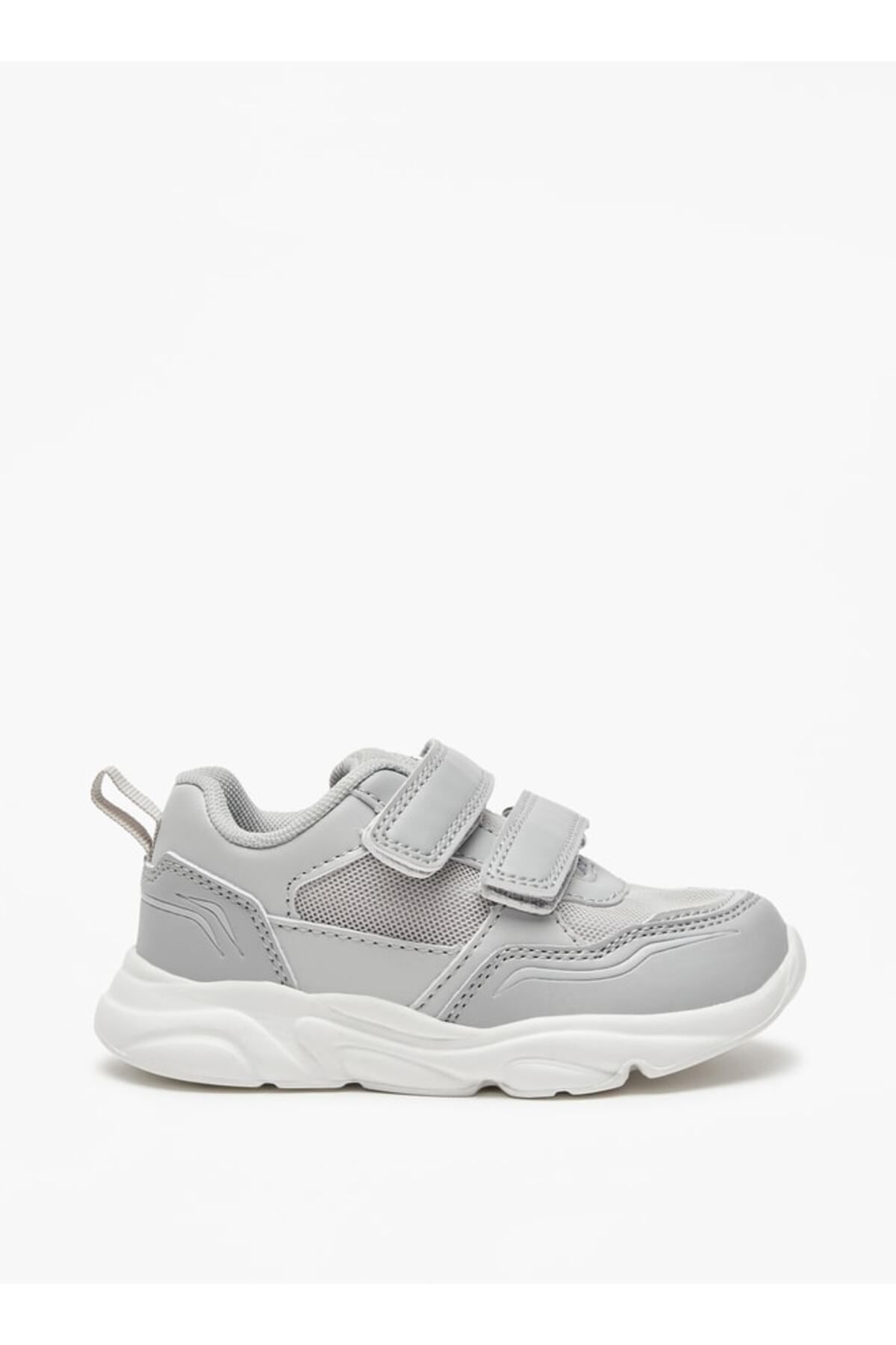 LBL by Shoexpress-Mesh Textured Sneakers with Hook and Loop Closure 3