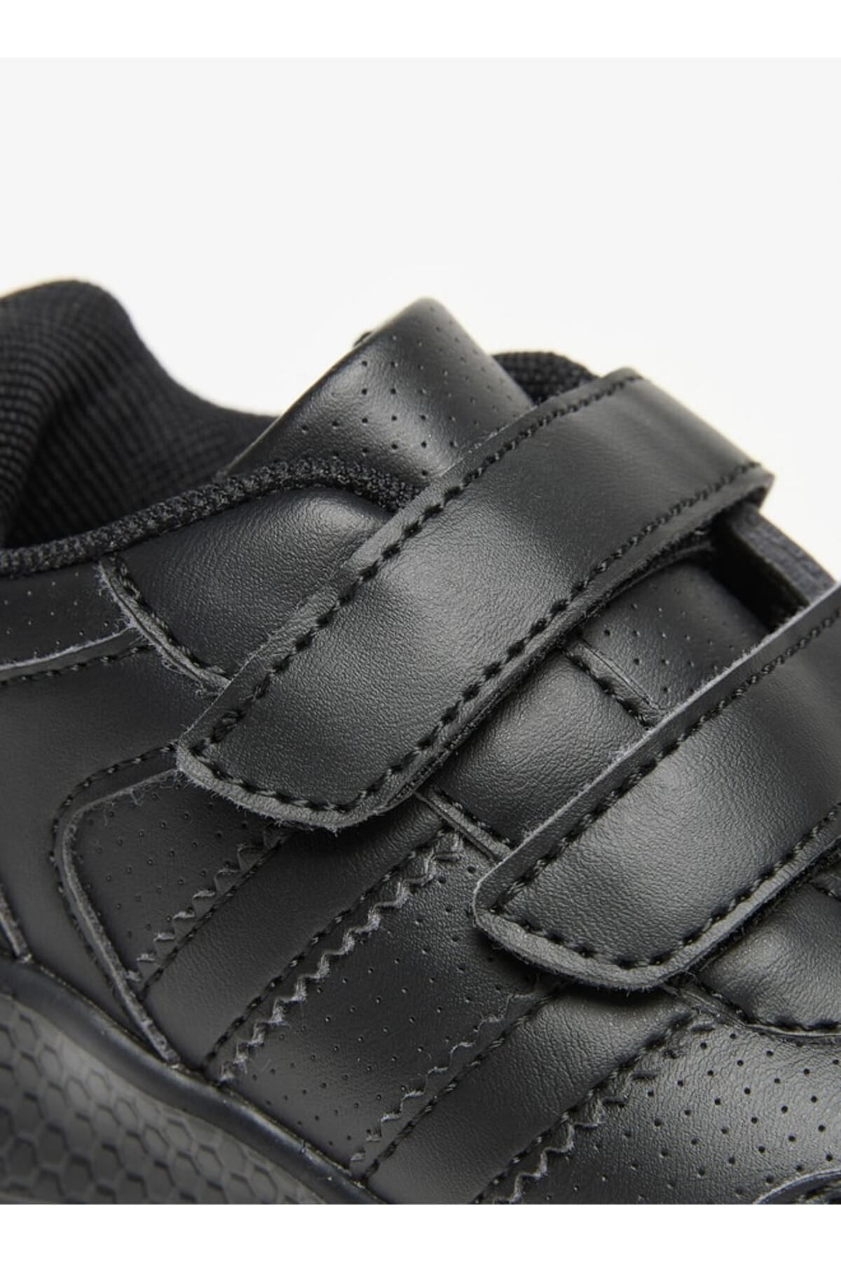 LBL by Shoexpress-Solid School Shoes with Hook and Loop Closure 5