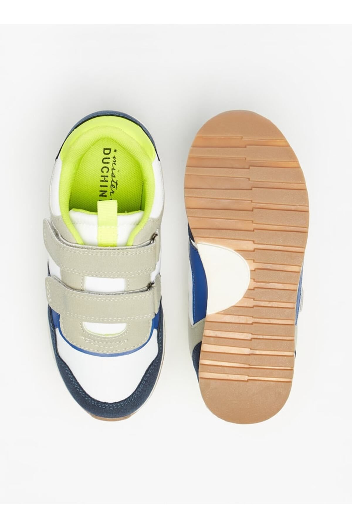Mister Duchini-Panelled Sneakers with Hook and Loop Closure 4