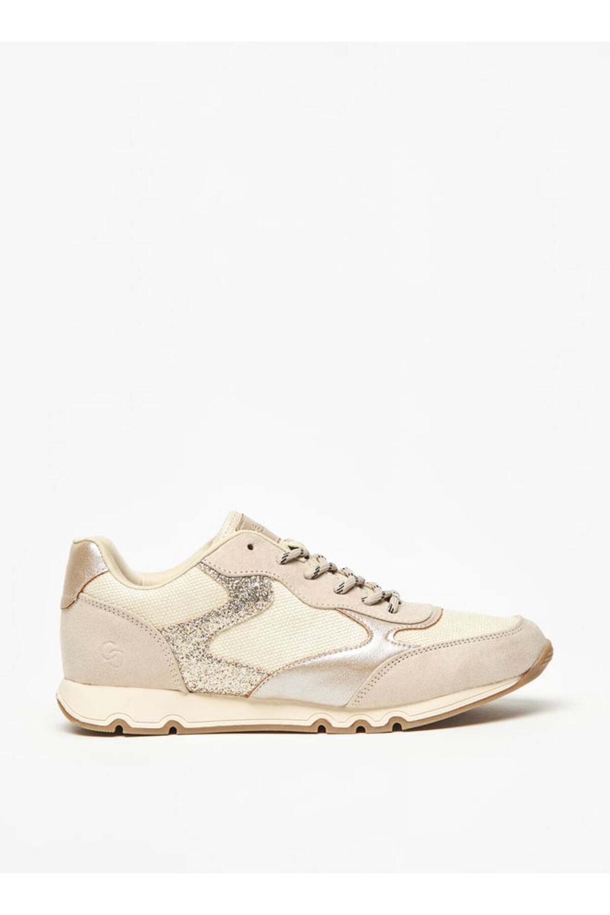 Celeste-Women's Textured Low Ankle Sneakers with Lace-Up Closure 3