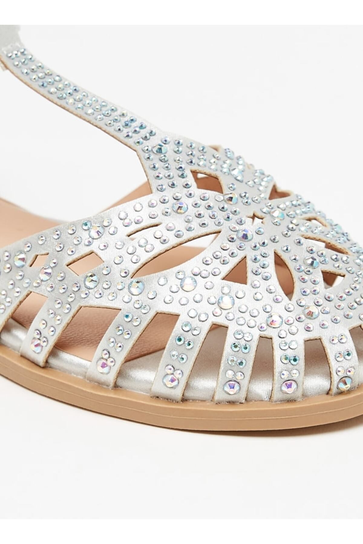 Flora Bella by Shoexpress-Embellished Sandals with Hook and Loop Closure 5