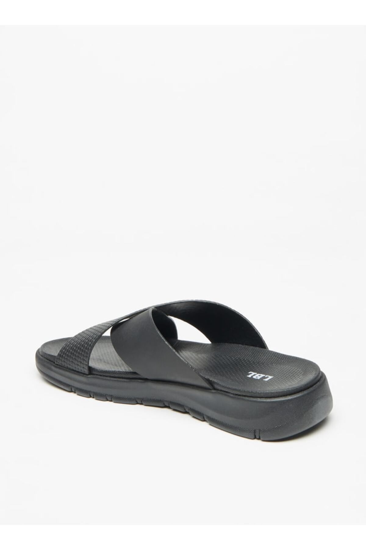 LBL by Shoexpress-Men's Textured Cross Strap Slip-On Sandals 3