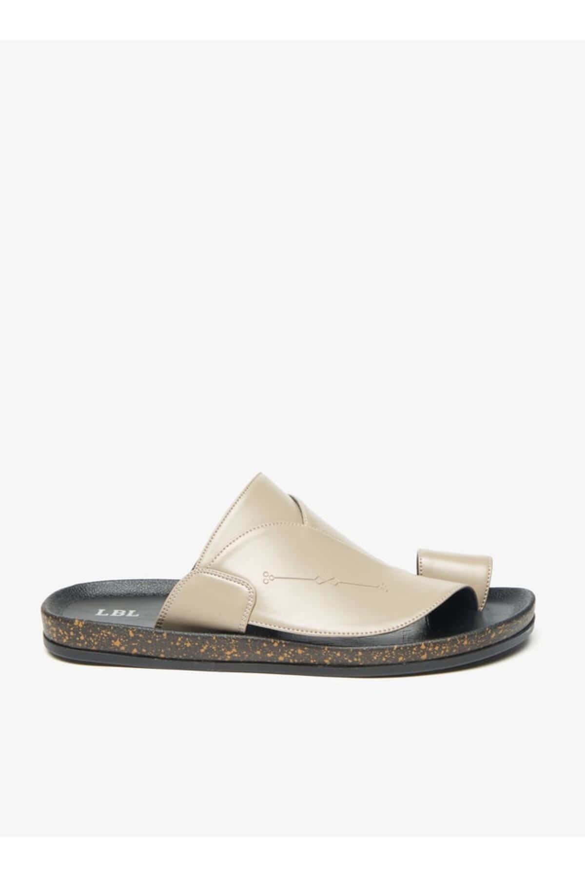 LBL by Shoexpress-Solid Slip-On Arabic Sandals with Toe Loop 3