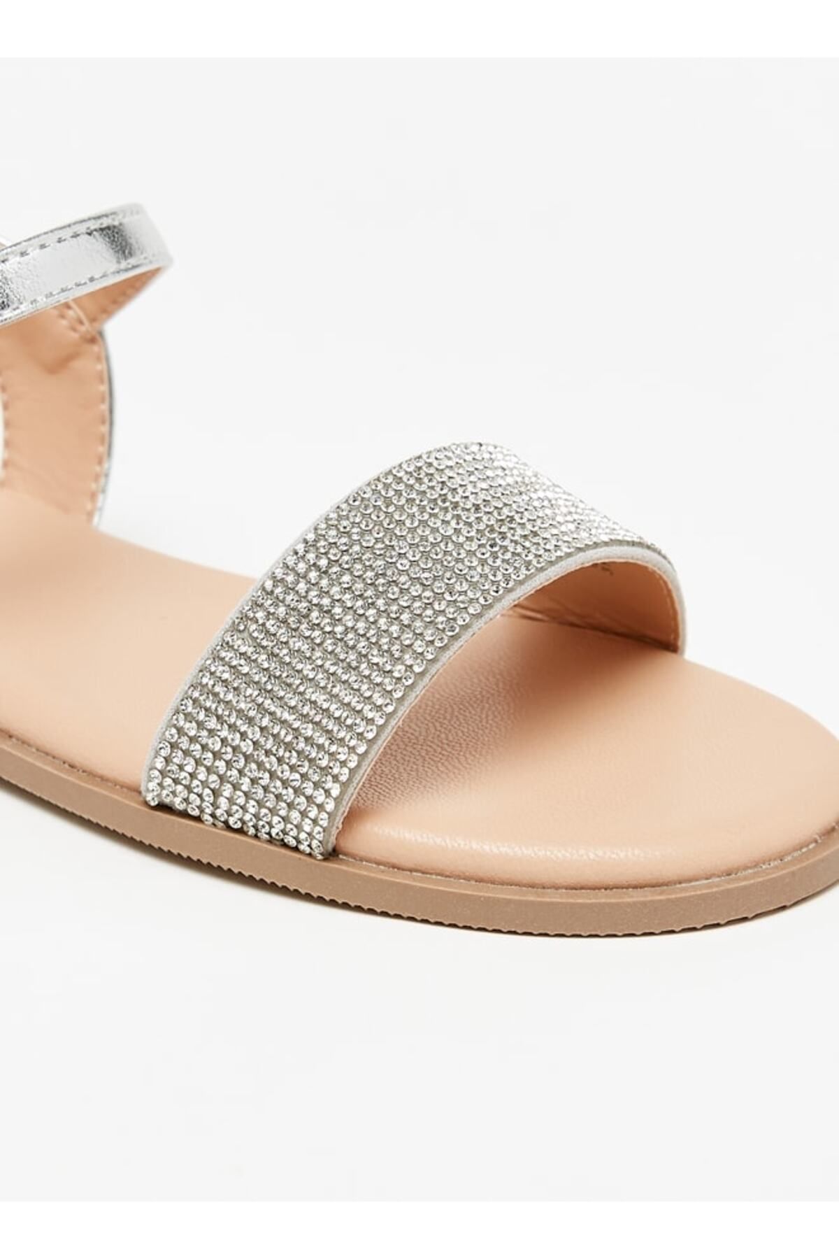 Flora Bella by Shoexpress-Embellished Sandals with Hook and Loop Closure 5