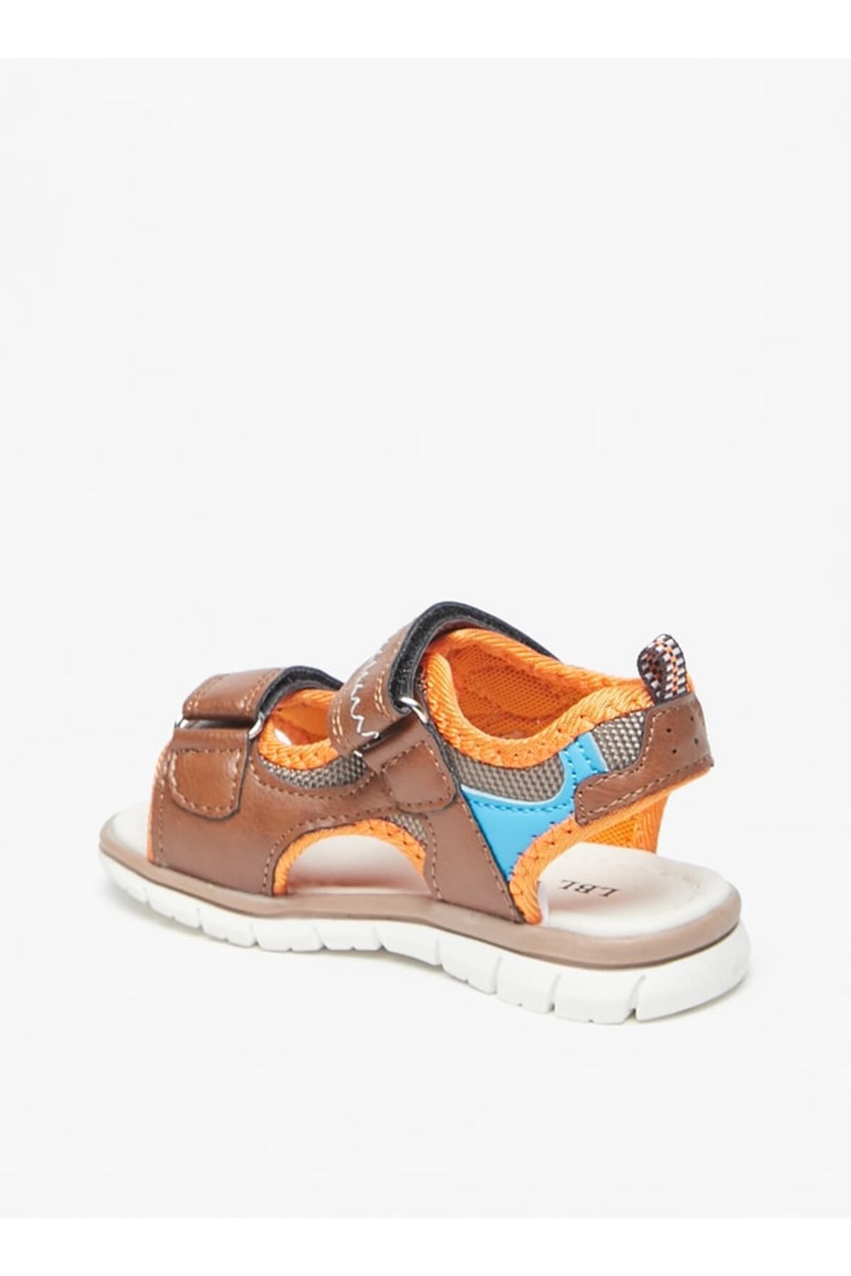 LBL by Shoexpress-Panelled Sandals with Hook and Loop Closure 2