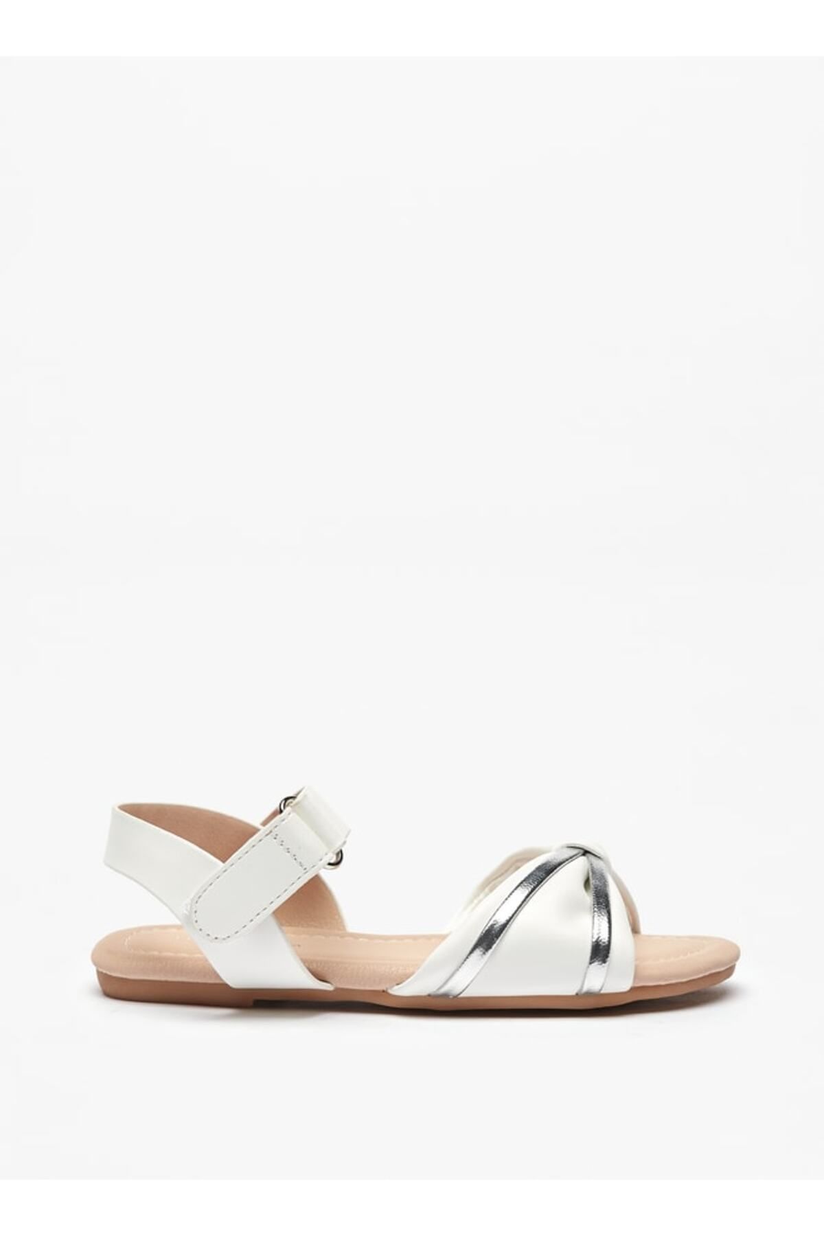 Flora Bella by Shoexpress-Solid Open-Toe Sandals with Hook and Loop Closure 3
