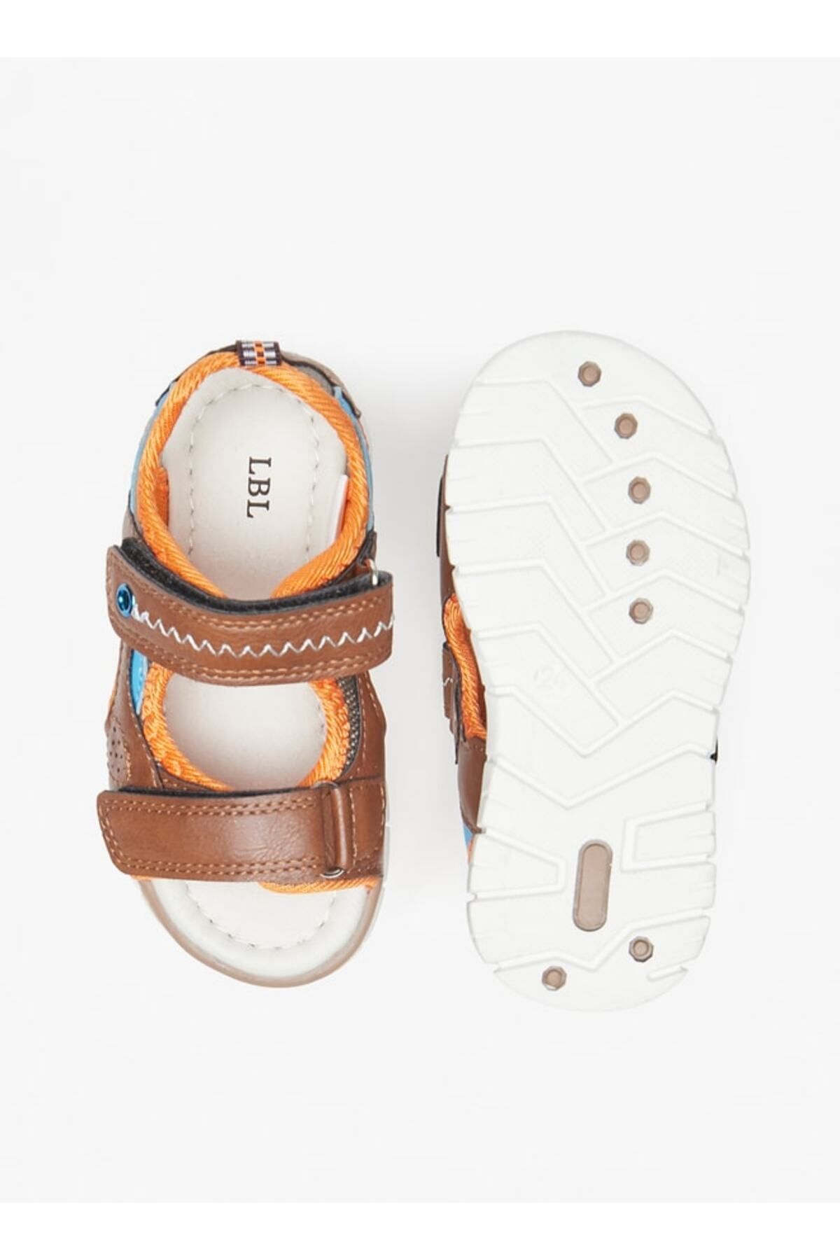 LBL by Shoexpress-Panelled Sandals with Hook and Loop Closure 4