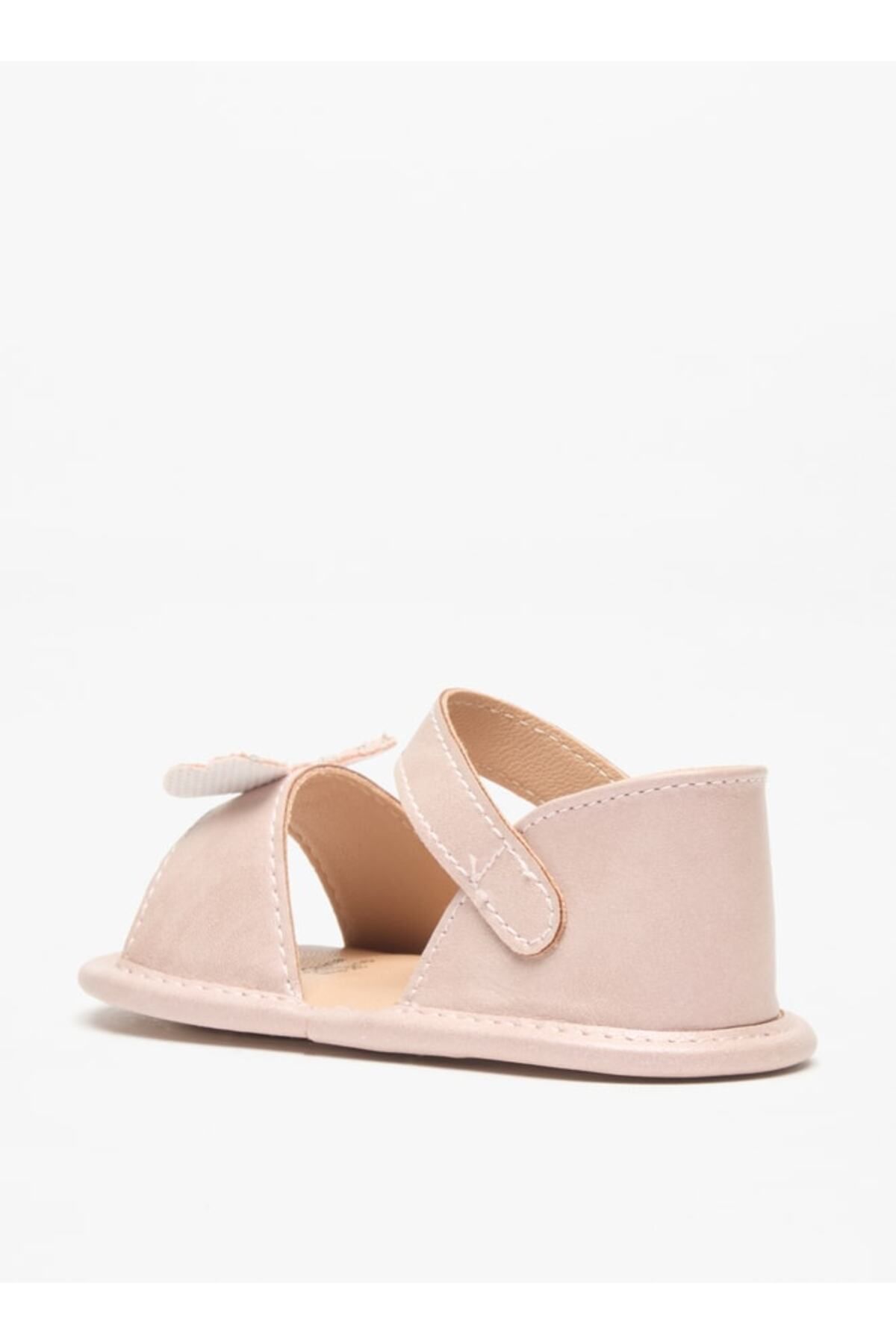 Barefeet-Bow Applique Open Toe Booties with Hook and Loop Closure 2