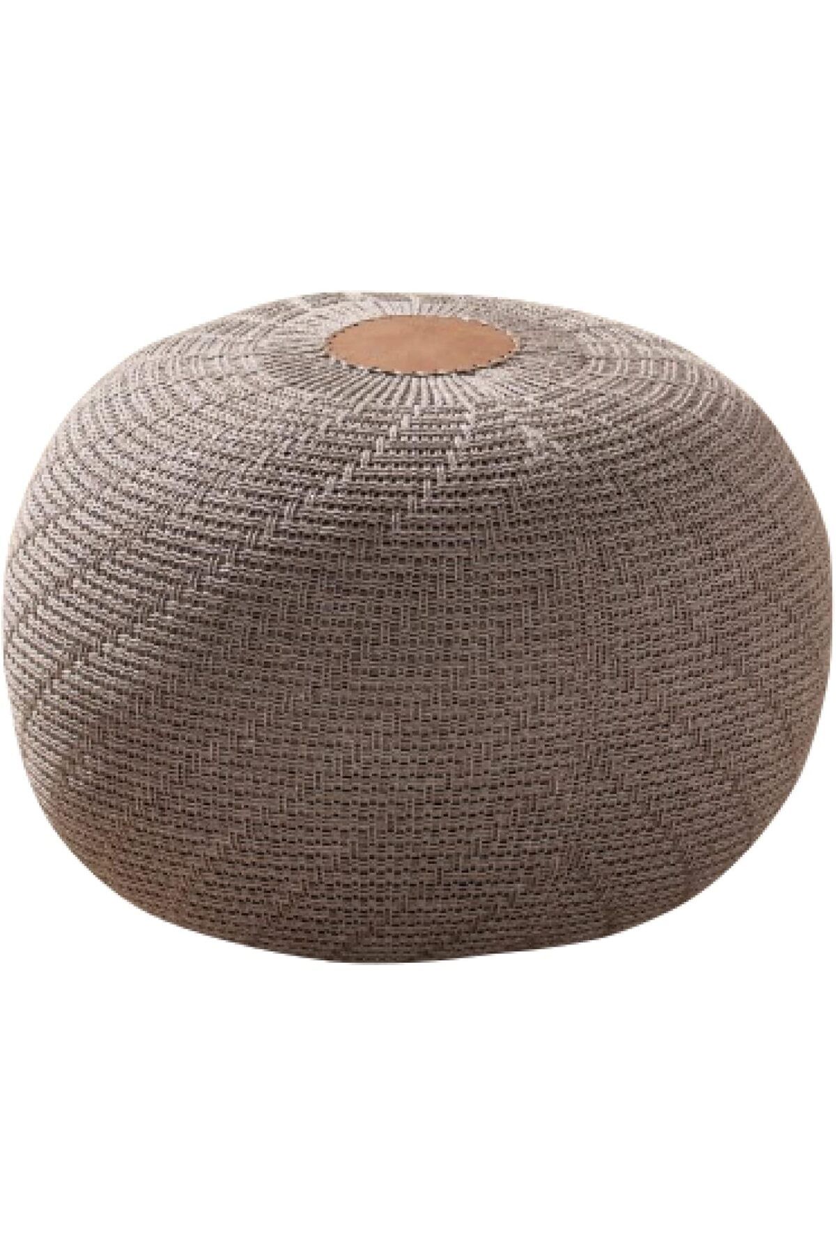 English Home-Pouf Hocker, Runder Pouf, Sitzhocker, Pouffe, Fußhocker, Strickpouf Hocker für Wohnzimmer 5
