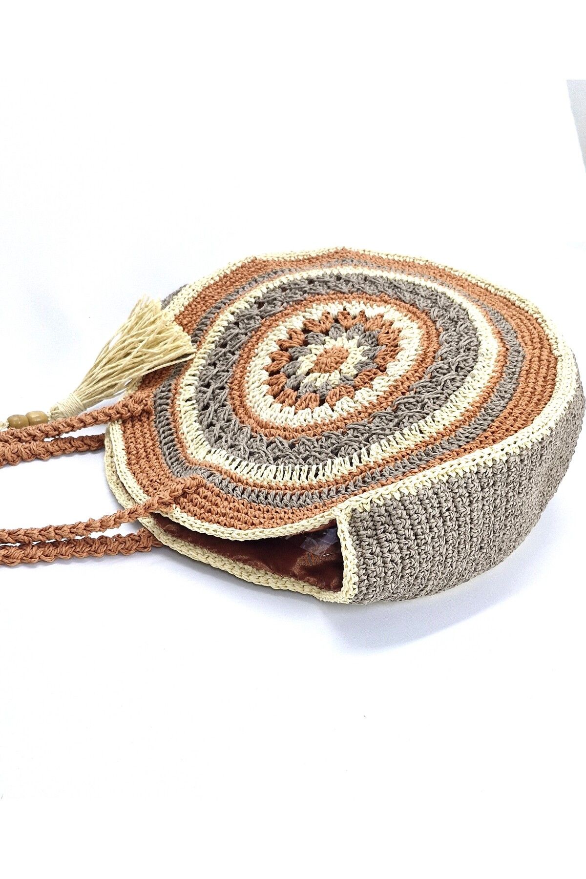 Evitle-Yurda Handmade Round Patterned Shoulder Bag 3
