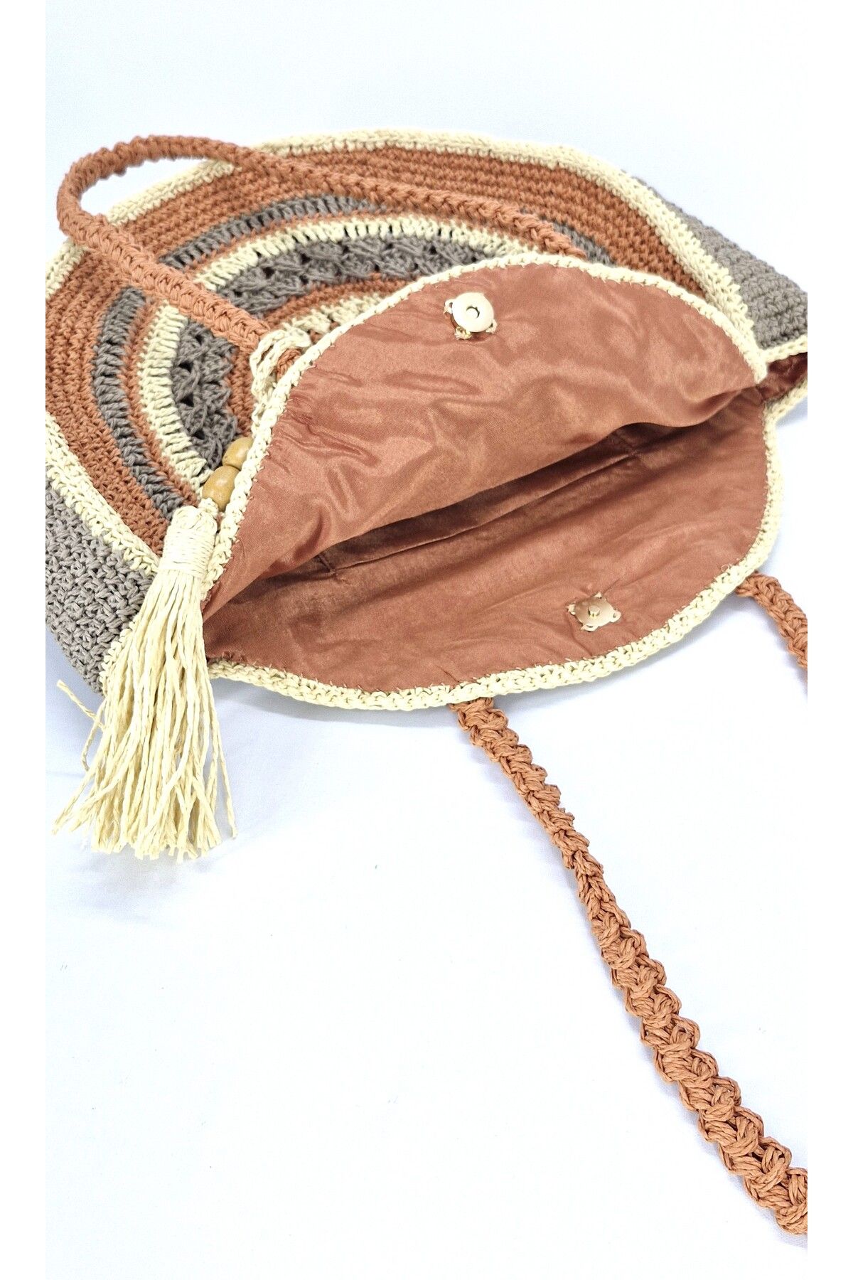 Evitle-Yurda Handmade Round Patterned Shoulder Bag 4