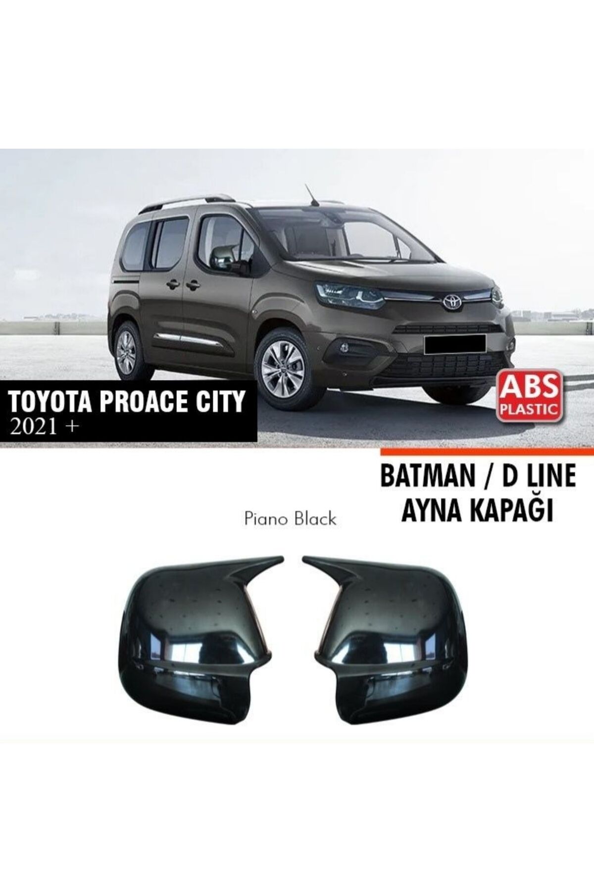 NamTuning Toyota Proace City Batman Yarasa Ayna Kapağı Piano Black