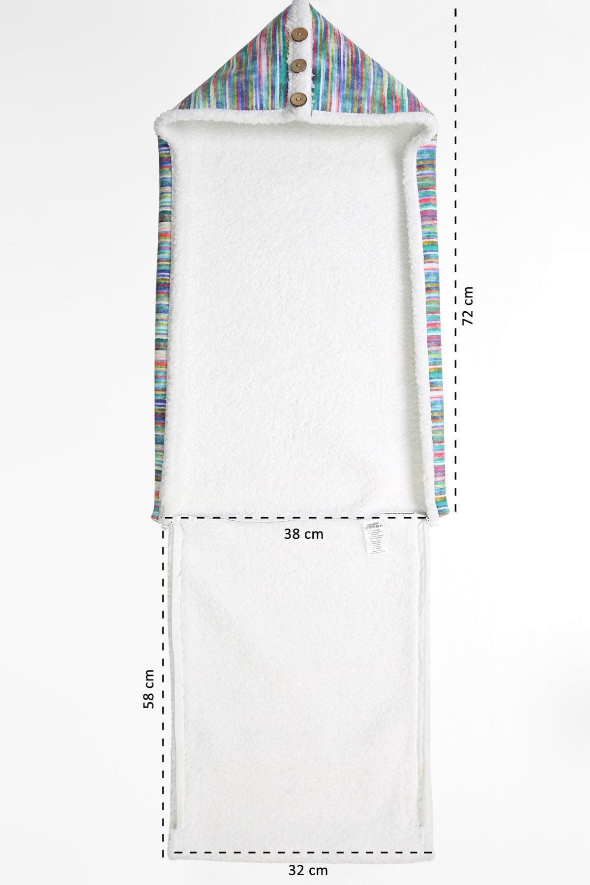 HAMUR Bebek Dış Kundak Battaniyesi Uyku Tulumu Bebek Arabası Puset Minderi Örtüsü Fluffy Battaniye Bb-504 fotoğrafı 3 (önizleme)