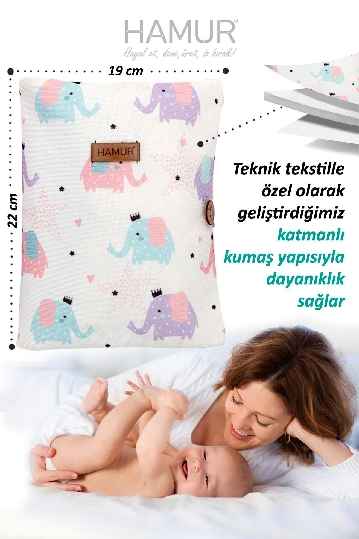 Anne Bebek Bakım Çantası Yenidoğan Alt Açma Değiştirme Düzenleyici Çantası Organizer Elephant