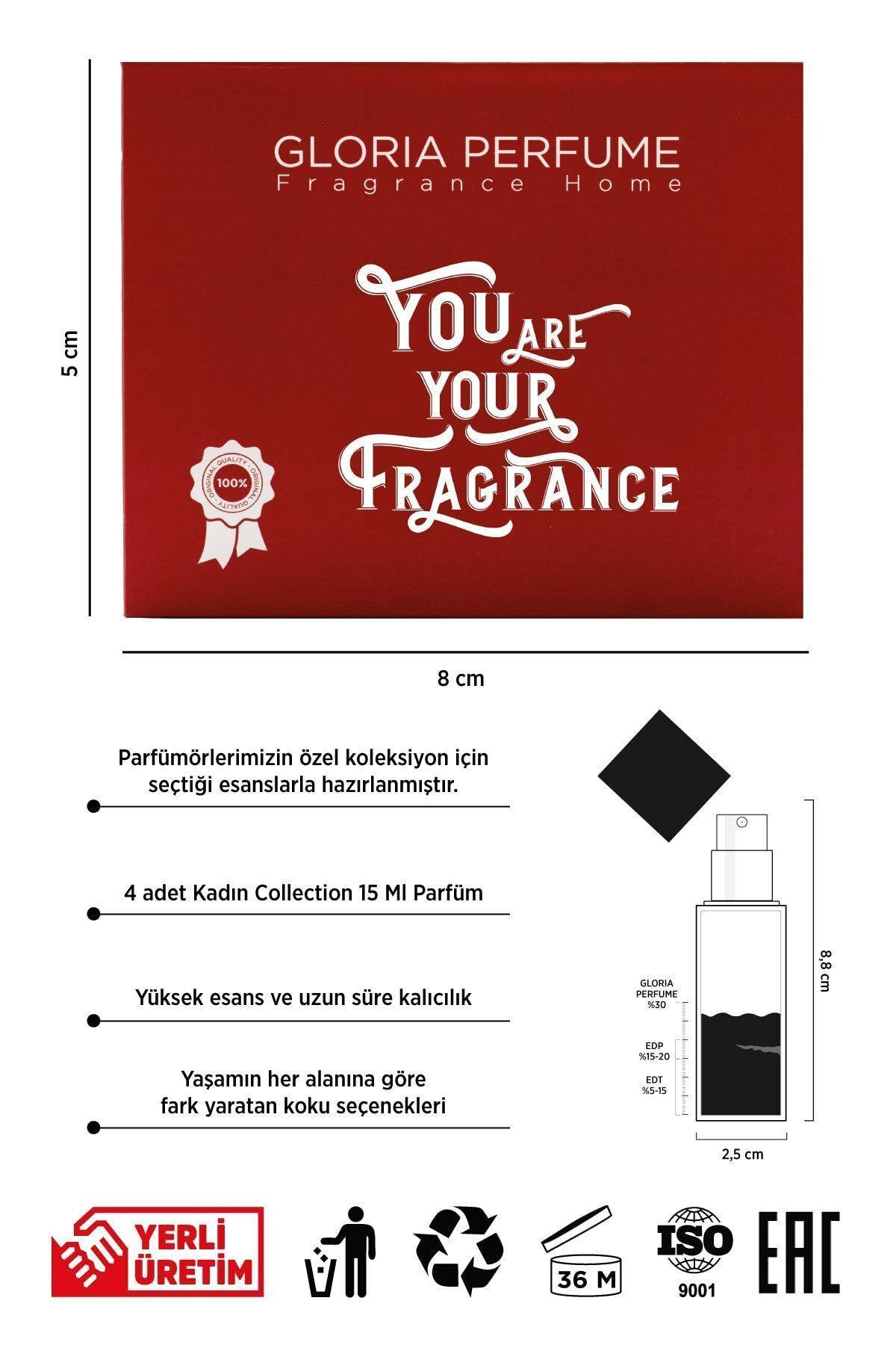ست عطر زنانه شما خود هستید ادوپرفیوم 60 میل مجموعه Gloria Perfume