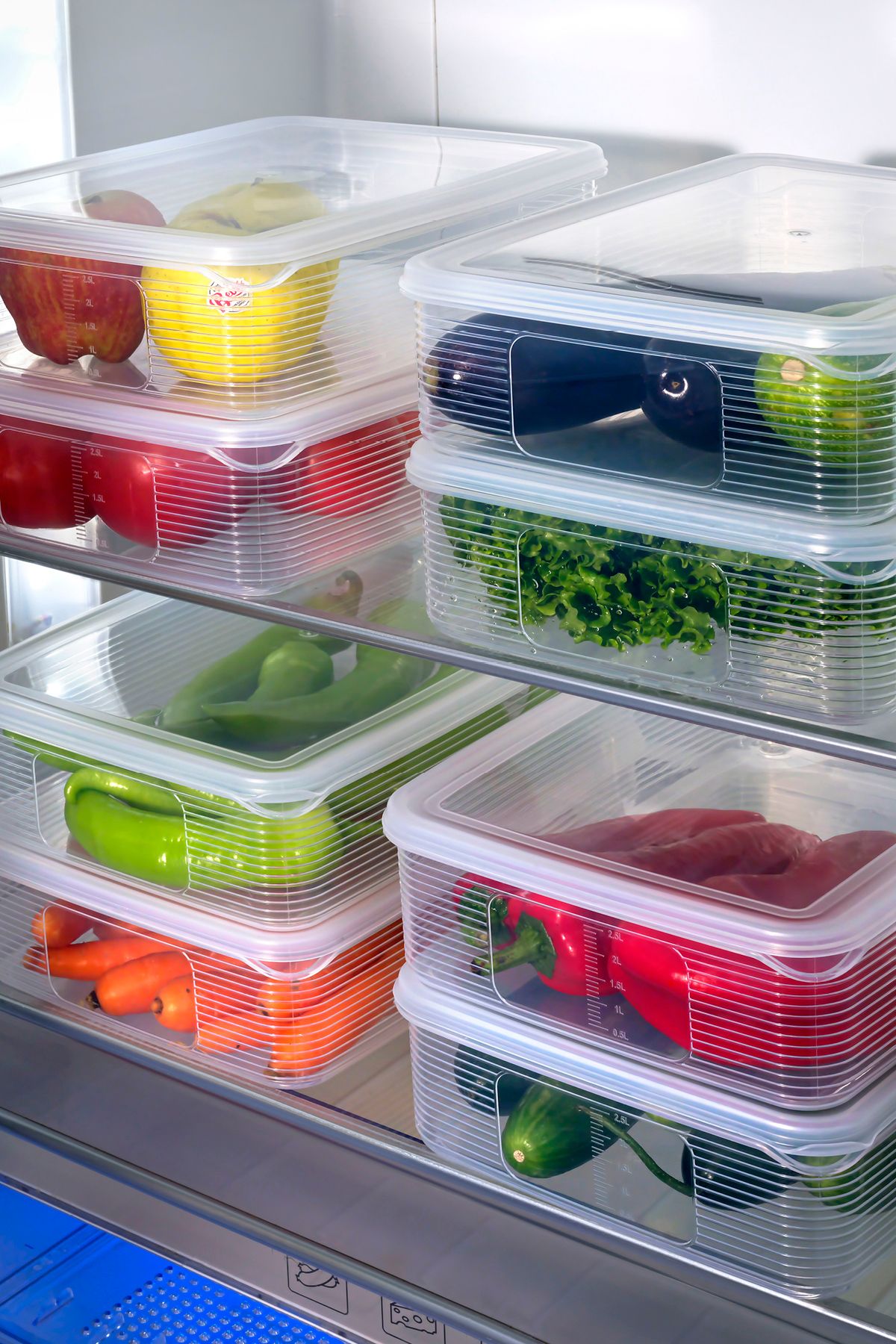 Ecolux-3.5 Lt Transparent Food Storage Set - 4 Large Rectangular Containers 6