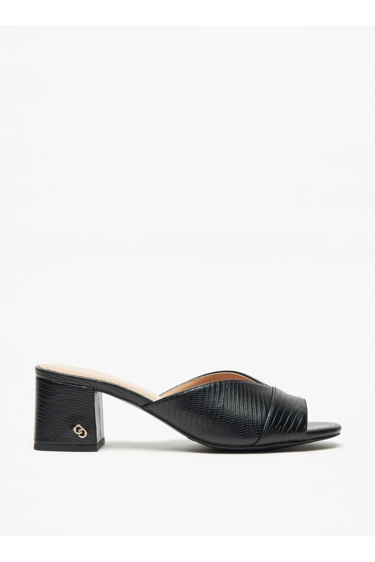 Celeste-Women's Textured Slip-On Sandals with Block Heel 3