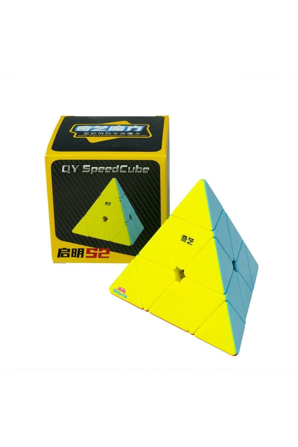 hediyecik-Qiyi Qiming S2 Pyraminx Intelligence Cube Rubik's Cube Non-Sticky 8