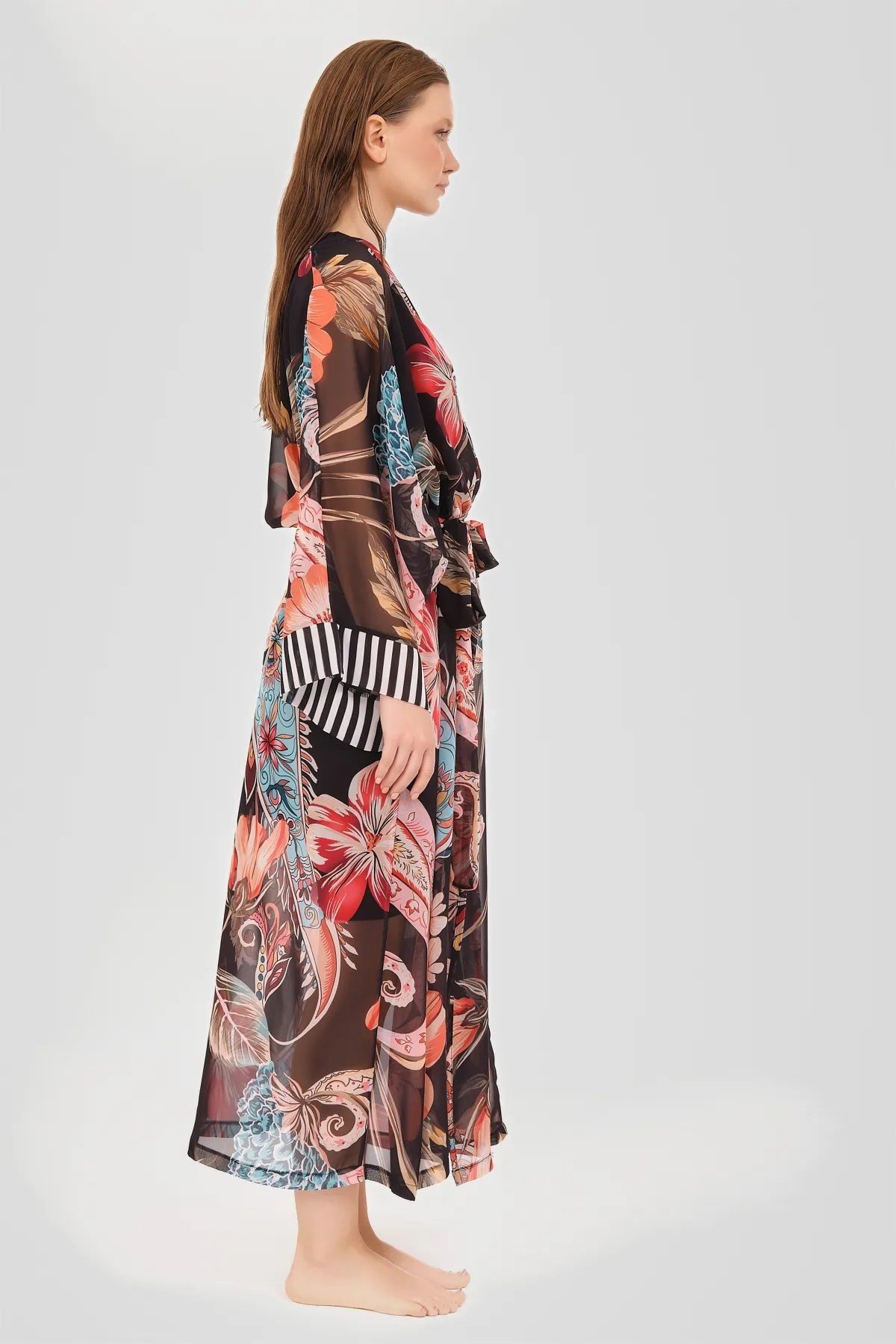 ALFASA-Tulle Patterned Chiffon Pareo - Saw Design 2