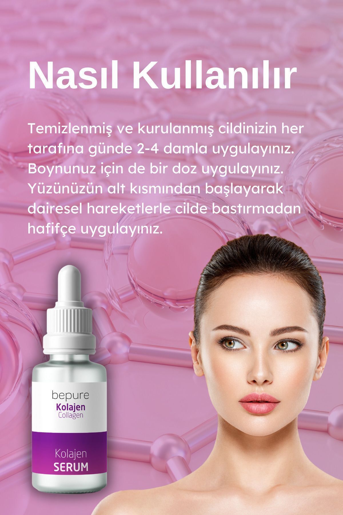 سرم پوست مجموعه مراقبت از 3 ویتامین C کلاژن اسید هیالورونیک Bepure