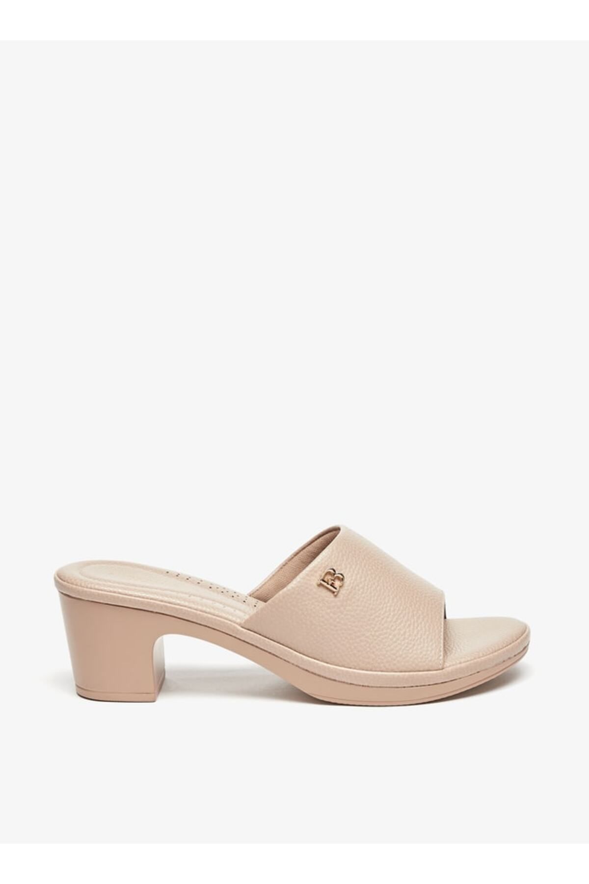 Flora Bella by Shoexpress-Textured Slip-On Sandals with Block Heels 3