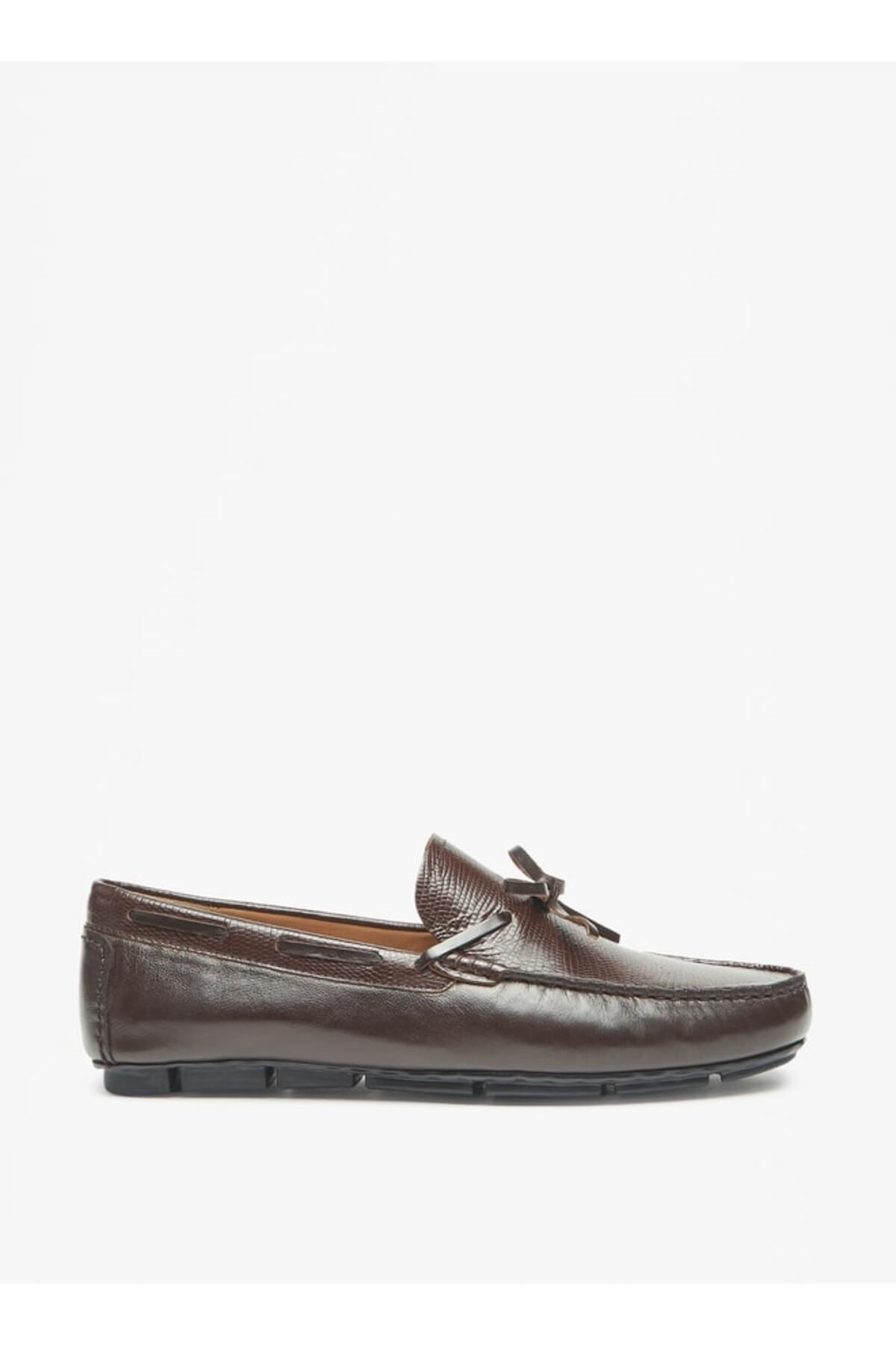LBL by Shoexpress-Textured Slip-On Moccasins with Bow Detail 3