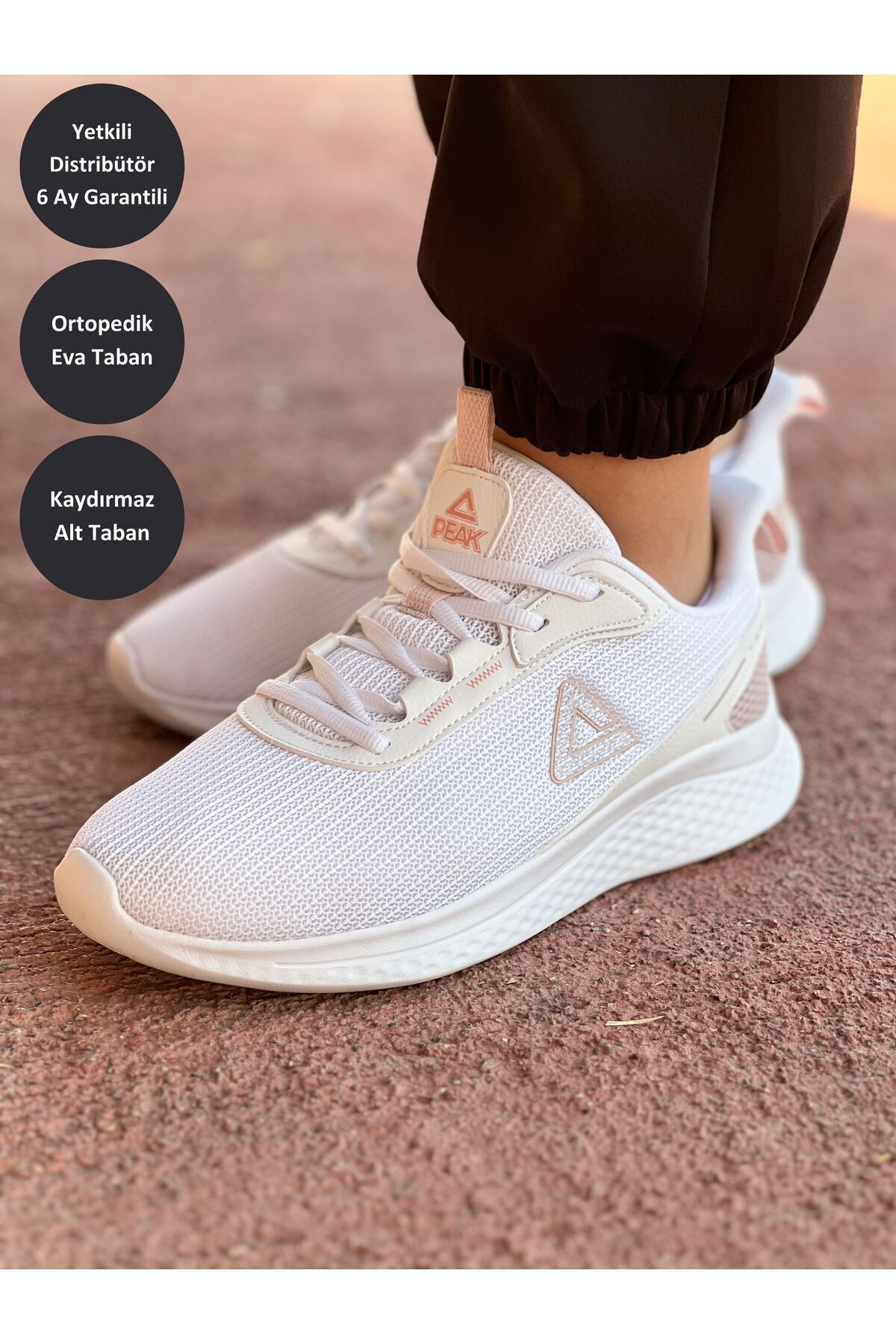 Peak Light E221097h Women s White Non Slip Sole Orthopedic Comfortable Lightweight Daily Walking Running Sports Shoes Trendyol