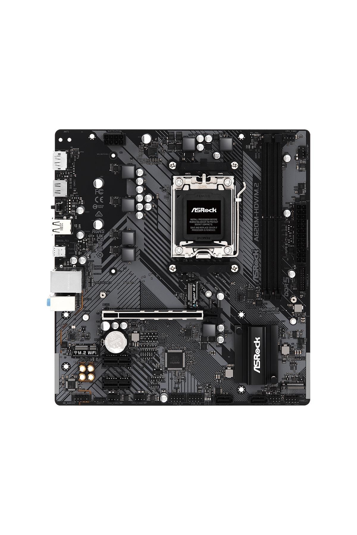 ASROCK-A620M-HDV/M.2 DDR5 PCIE 4.0 AM5 mATX إلى HDMI-DP TYPE-C 3