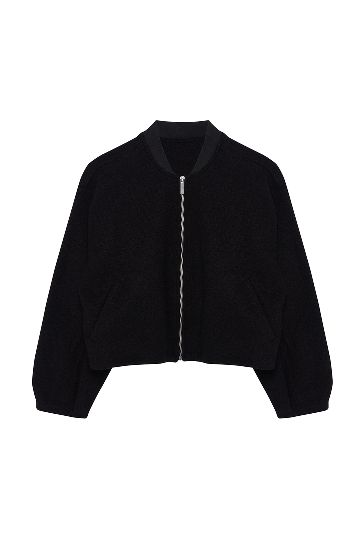  TRENDYOLM?LLA Siyah Oversize Ka?e Bomber Ceket Mont