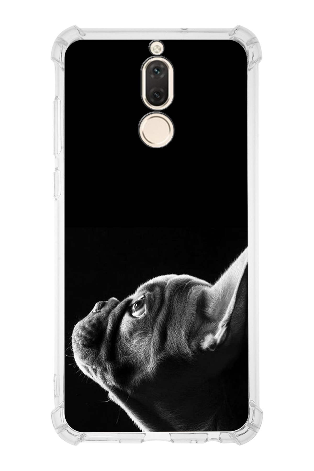 Huawei Mate 10 Lite Uyumlu Köpek 1 Baskılı Şeffaf Köşe Korumalı Antişok Kılıf