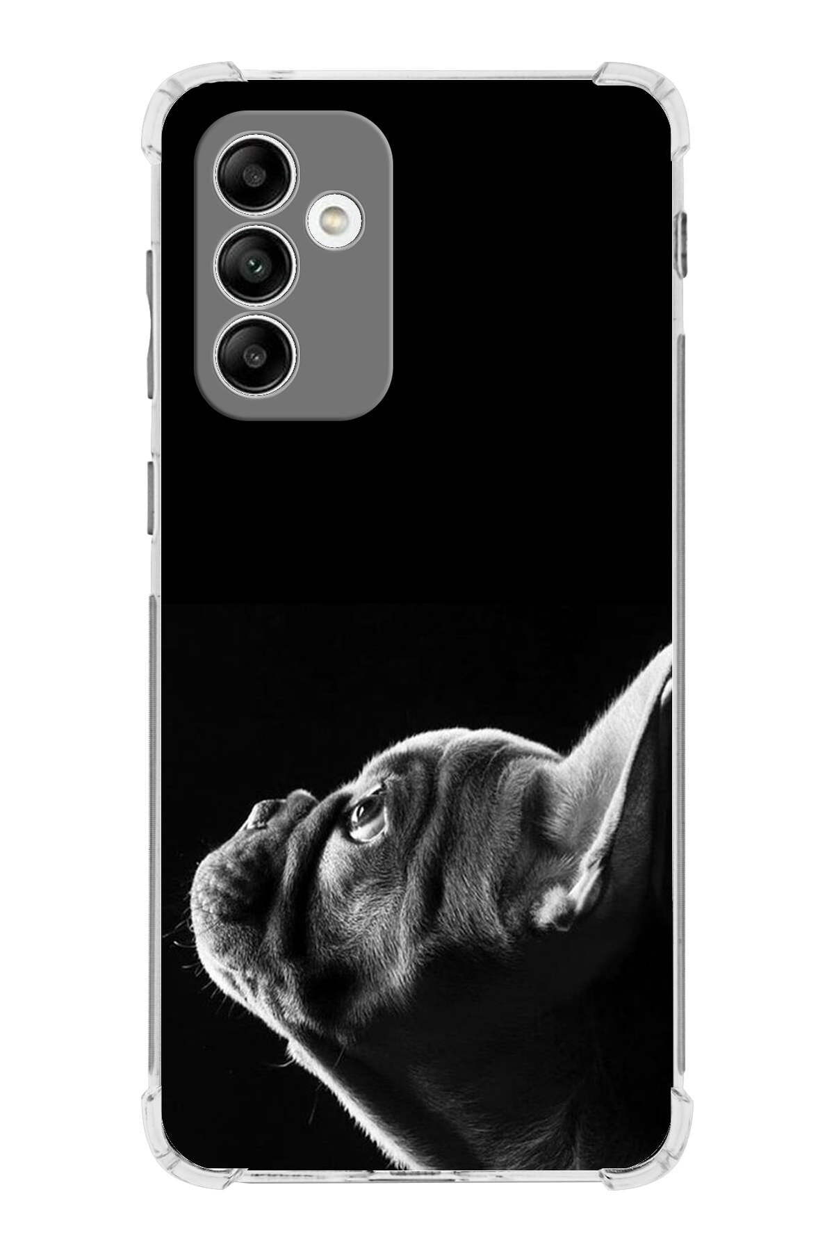 Samsung Galaxy A04s Uyumlu Köpek 1 Baskılı Şeffaf Köşe Korumalı Antişok Kılıf