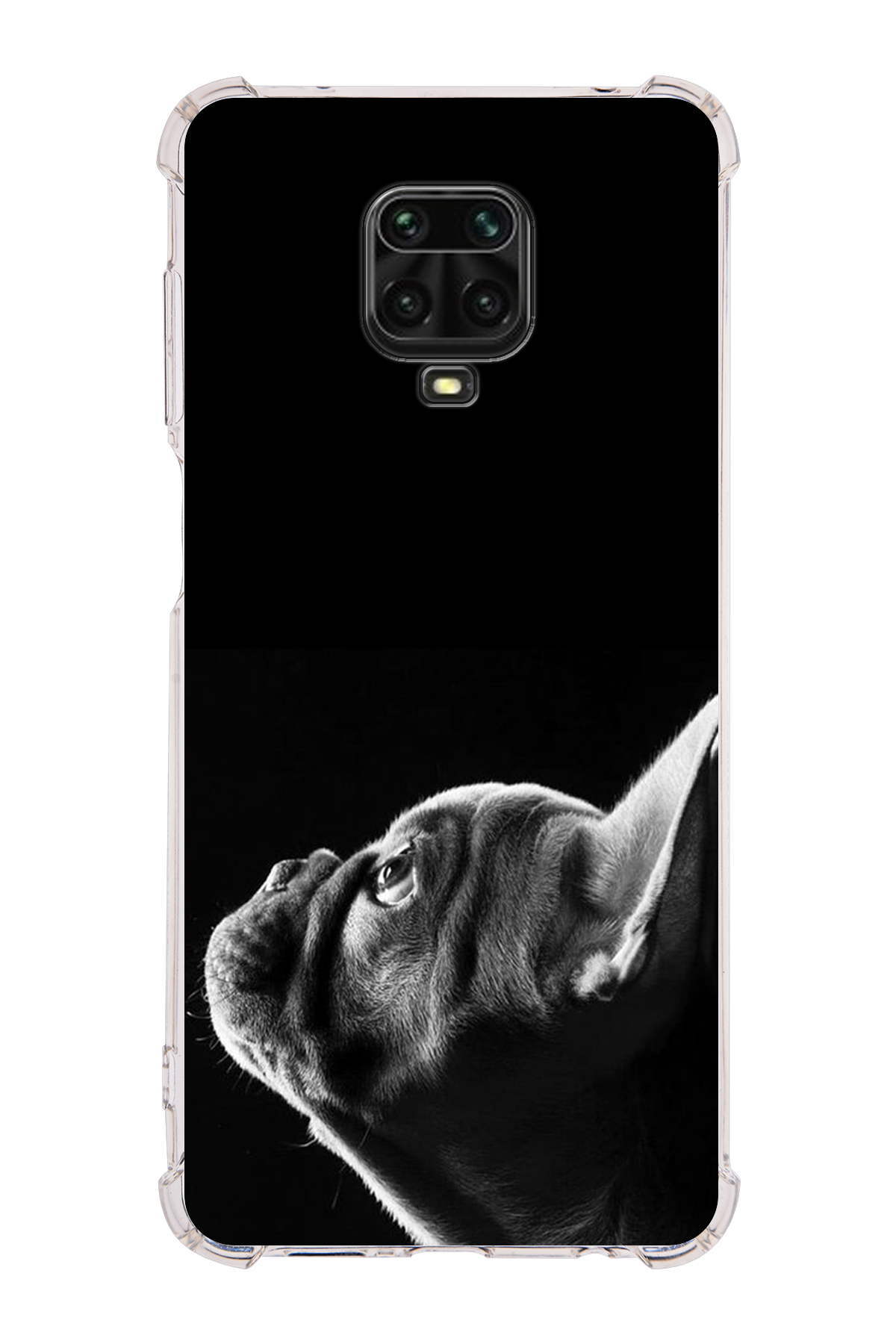 Xiaomi Redmi Note 9 Pro Uyumlu Köpek 1 Baskılı Şeffaf Köşe Korumalı Antişok Kılıf