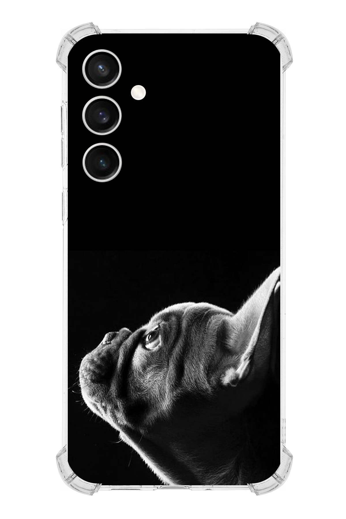 Samsung Galaxy S23 Fe Uyumlu Köpek 1 Baskılı Şeffaf Köşe Korumalı Antişok Kılıf