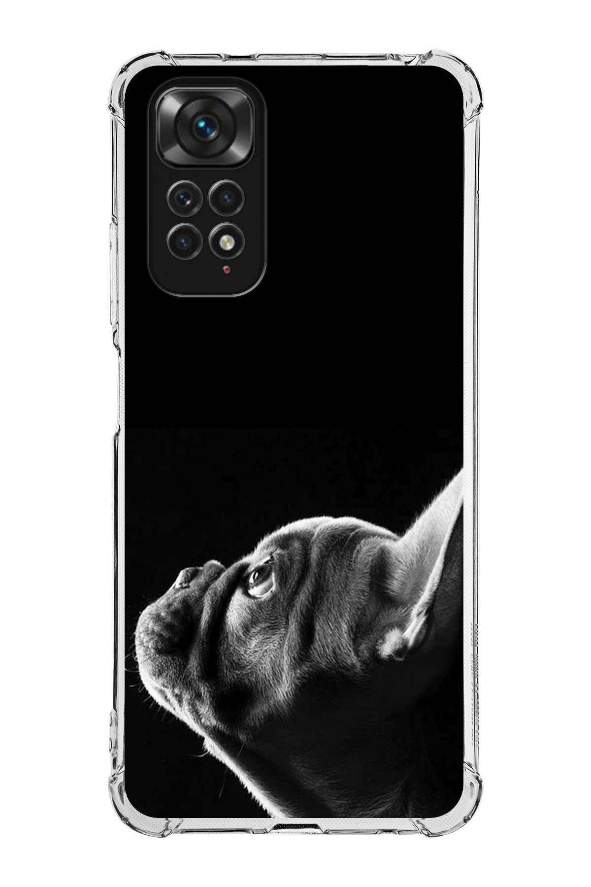 Redmi Note 11 Uyumlu Köpek 1 Baskılı Şeffaf Köşe Korumalı Antişok Kılıf