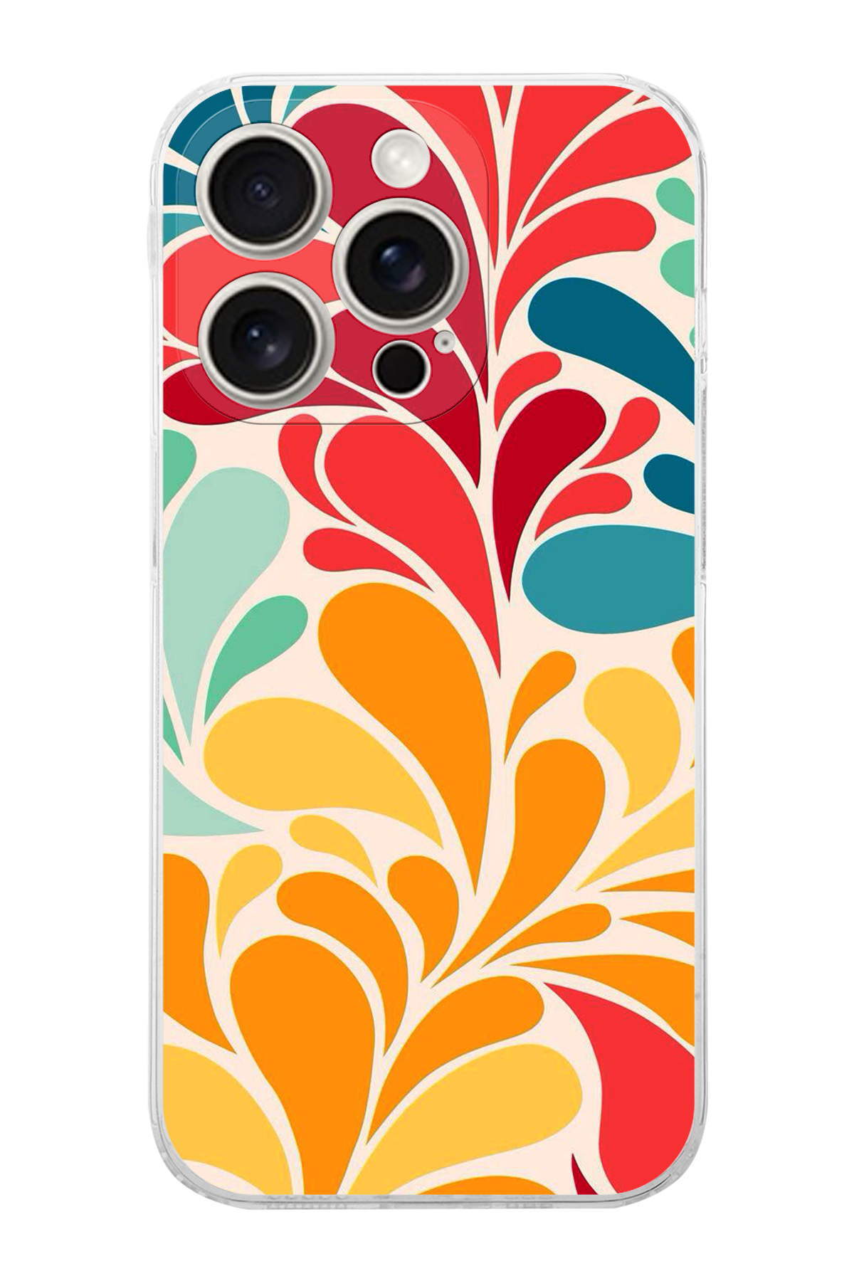 iPhone 15 Pro Max ile Uyumlu Retro Color 5 Kamera Korumalı Şeffaf Kılıf