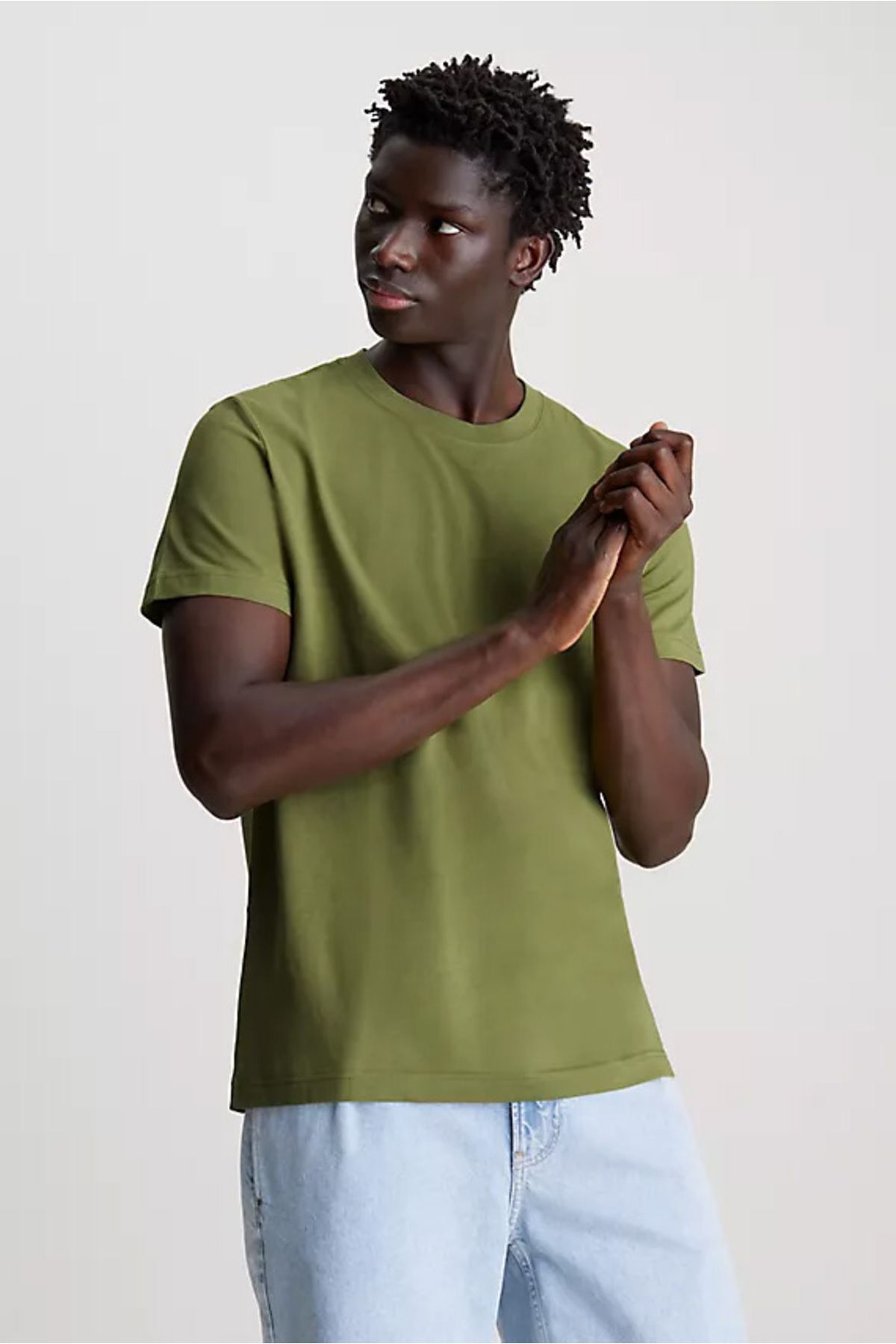 تی شرت سبز مردانه سیاه و سفید Calvin Klein