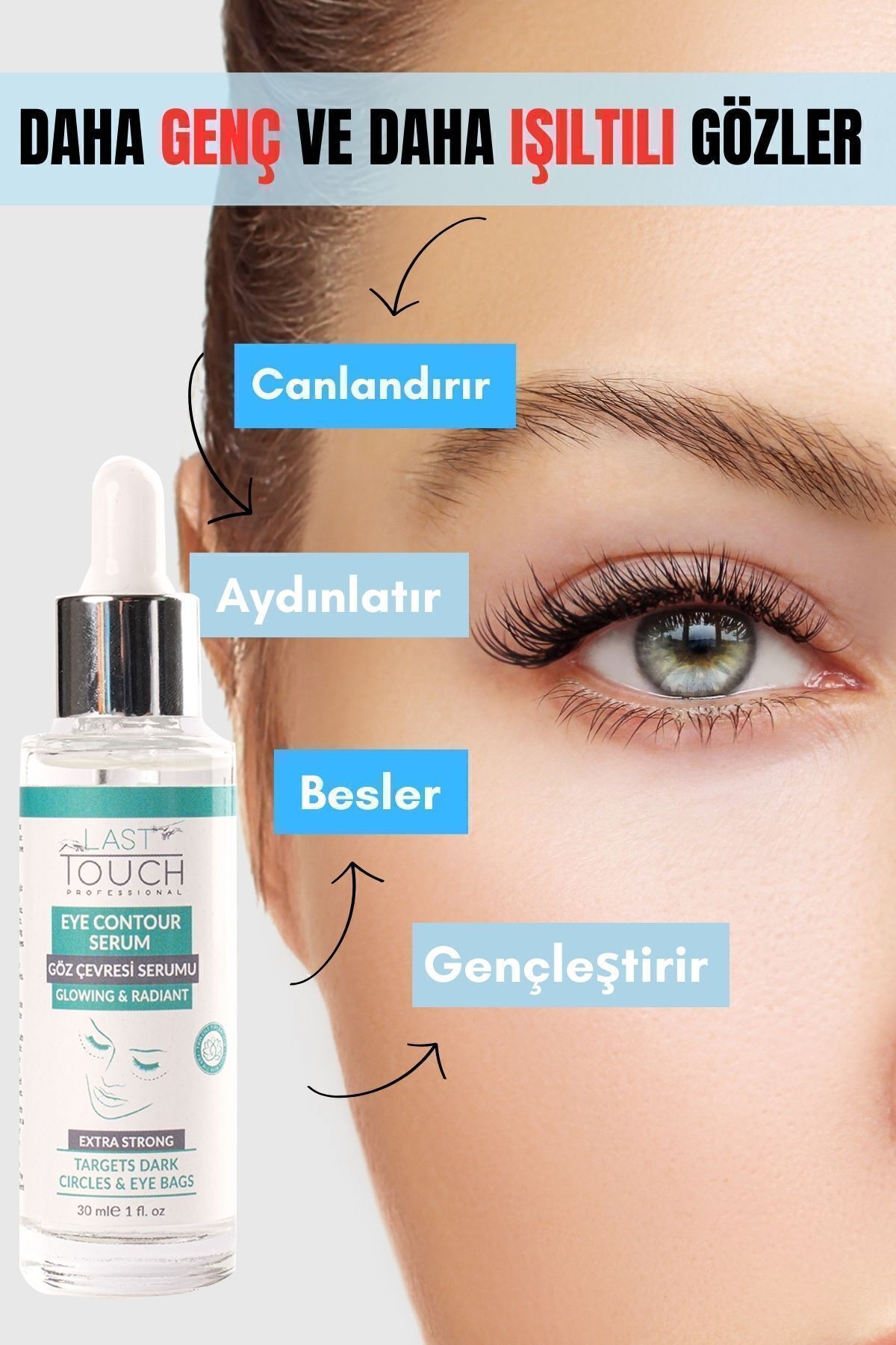LAST TOUCH-30 ML Under Eye Dark Circles - Bagging, Wrinkle and Brightening Serum 4