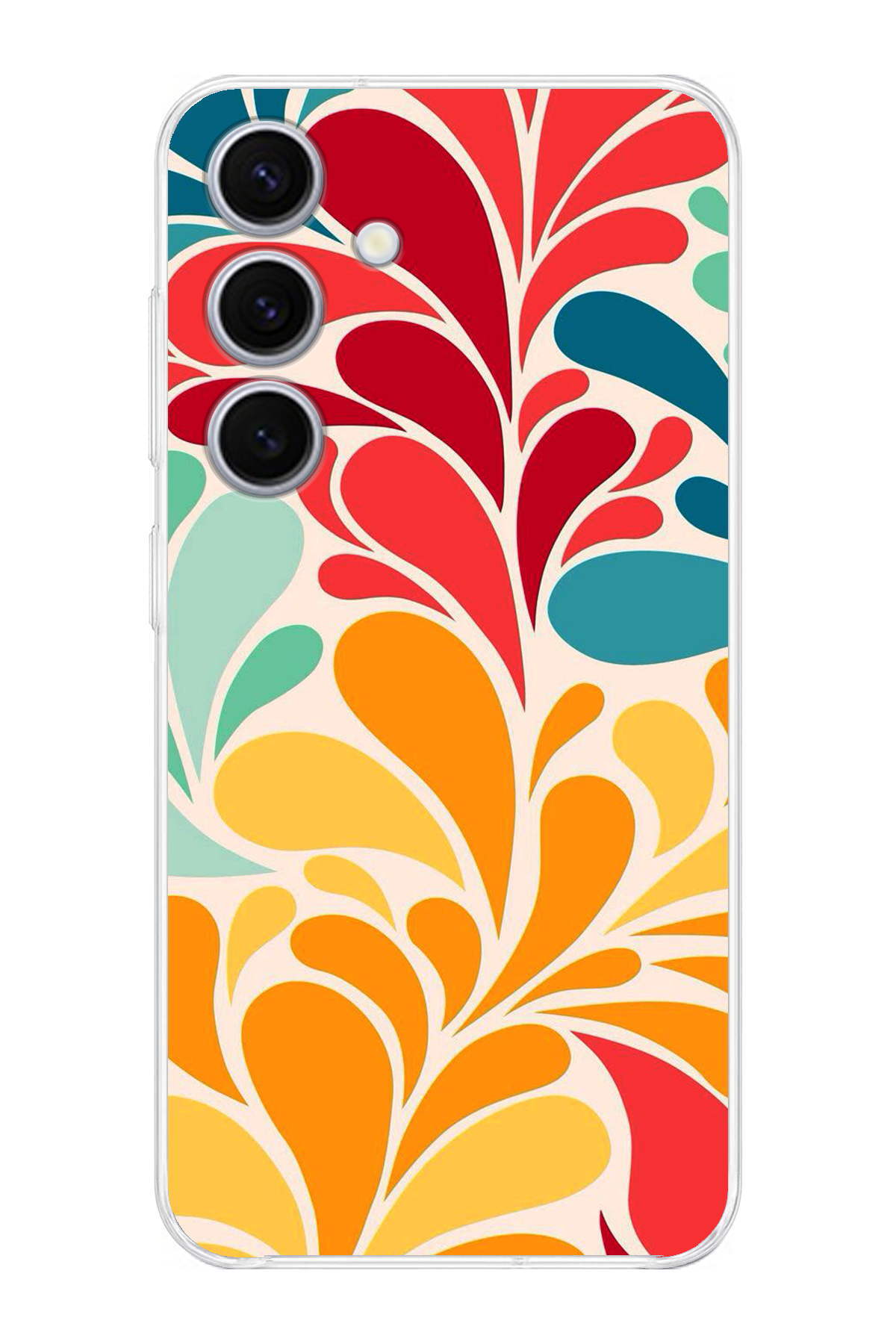 Samsung Galaxy S24 ile Uyumlu Retro Color 5 Kamera Korumalı Şeffaf Kılıf