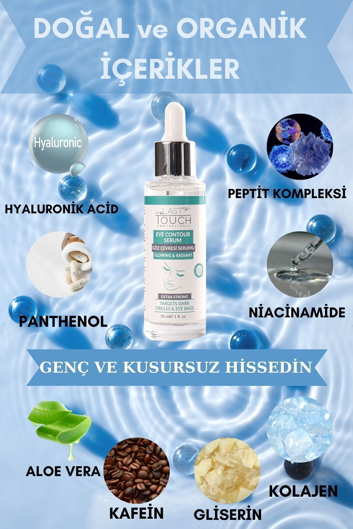 LAST TOUCH-30 ML Under Eye Dark Circles - Bagging, Wrinkle and Brightening Serum 5
