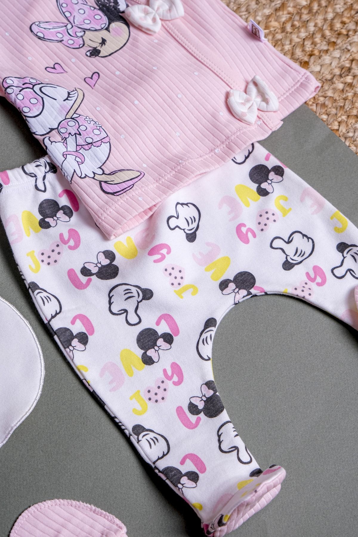 VERONA TARZ Yeni sezon Kız Bebek Minnie Mouse 5li Hastane Çıkış Seti Yenidoğan kıyafeti fotoğrafı 5 (önizleme)